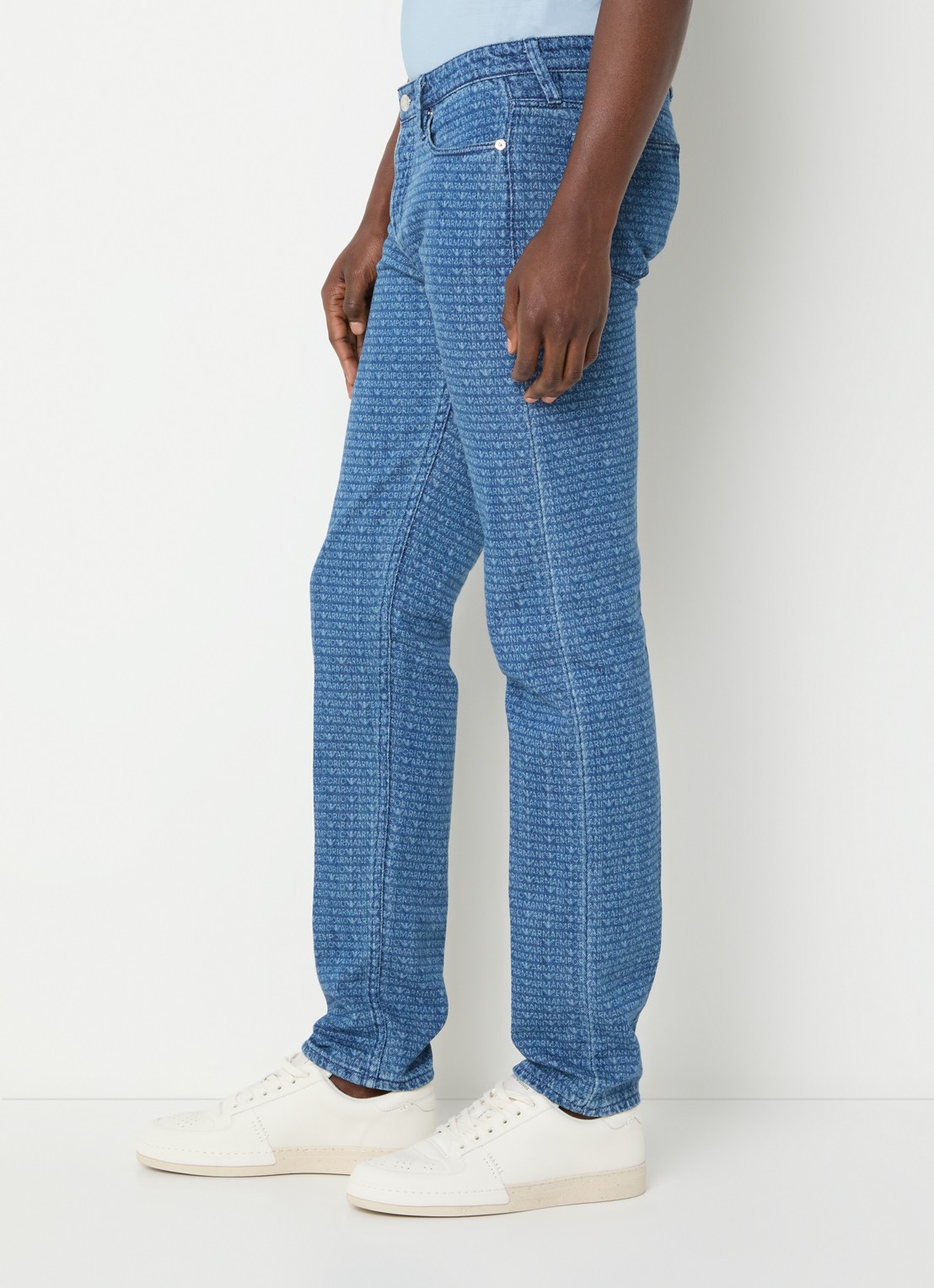 Armani Slim fit jeans met steekzakken - detail 2 blauw