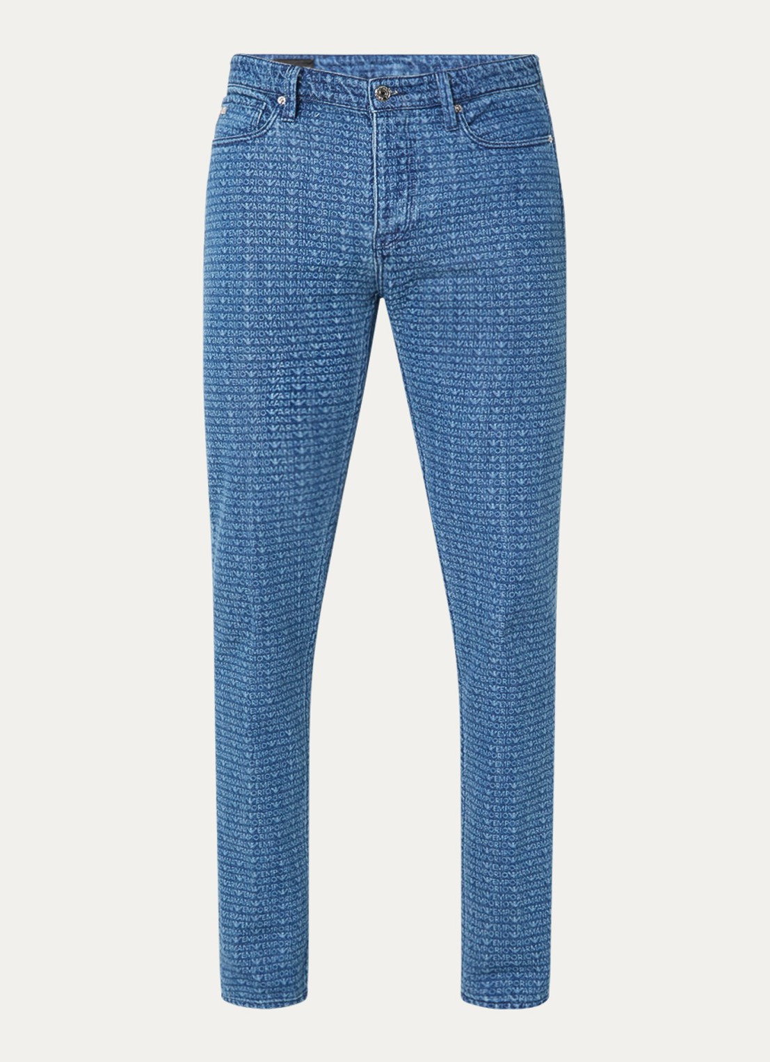 Armani Slim fit jeans met steekzakken - voorkant 4 blauw