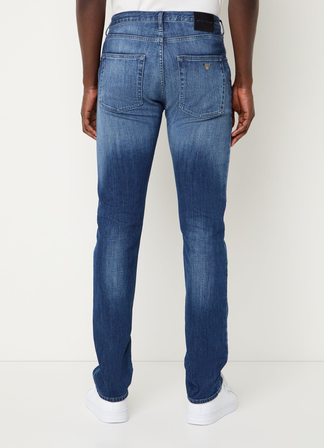 Armani Slim fit jeans met steekzakken - achterkant 5 indigo