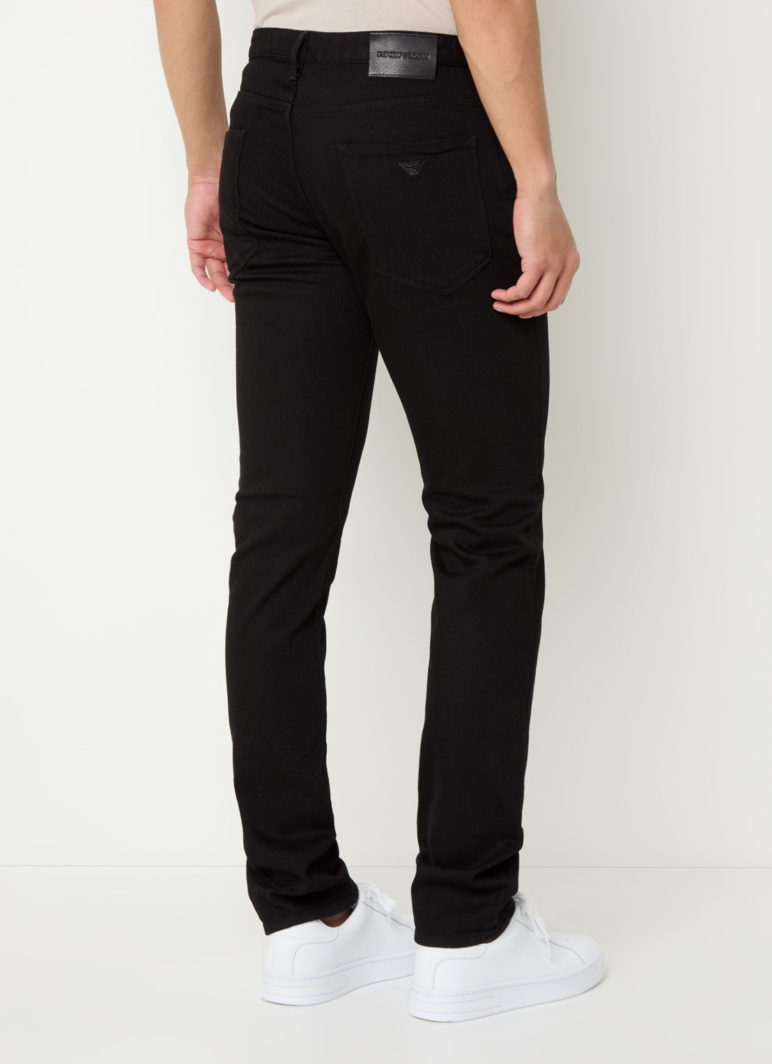 Armani Slim fit jeans met steekzakken - achterkant 5 diepzwart