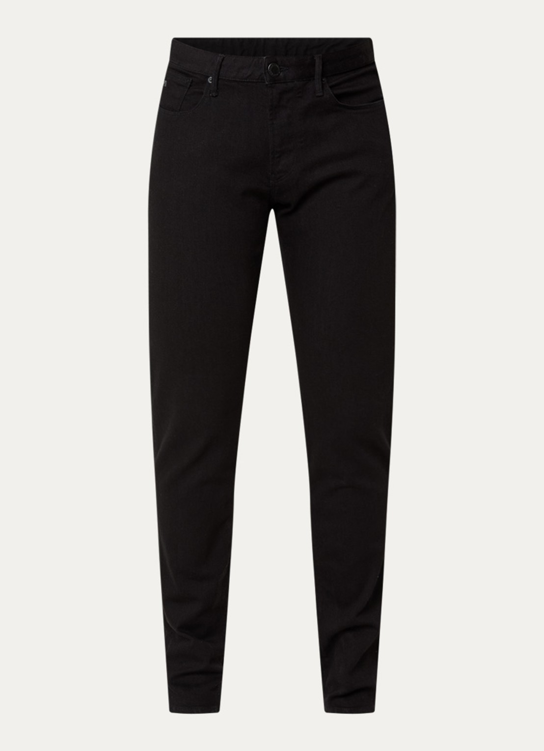 Armani Slim fit jeans met steekzakken - voorkant 3 diepzwart
