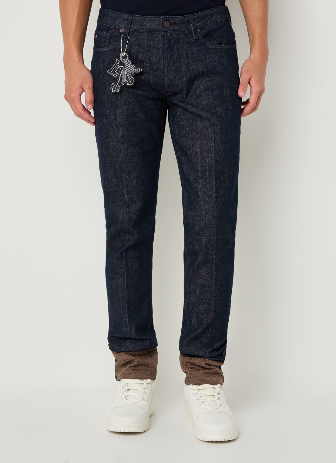 Armani Slim fit jeans met steekzakken - detail 3 paars