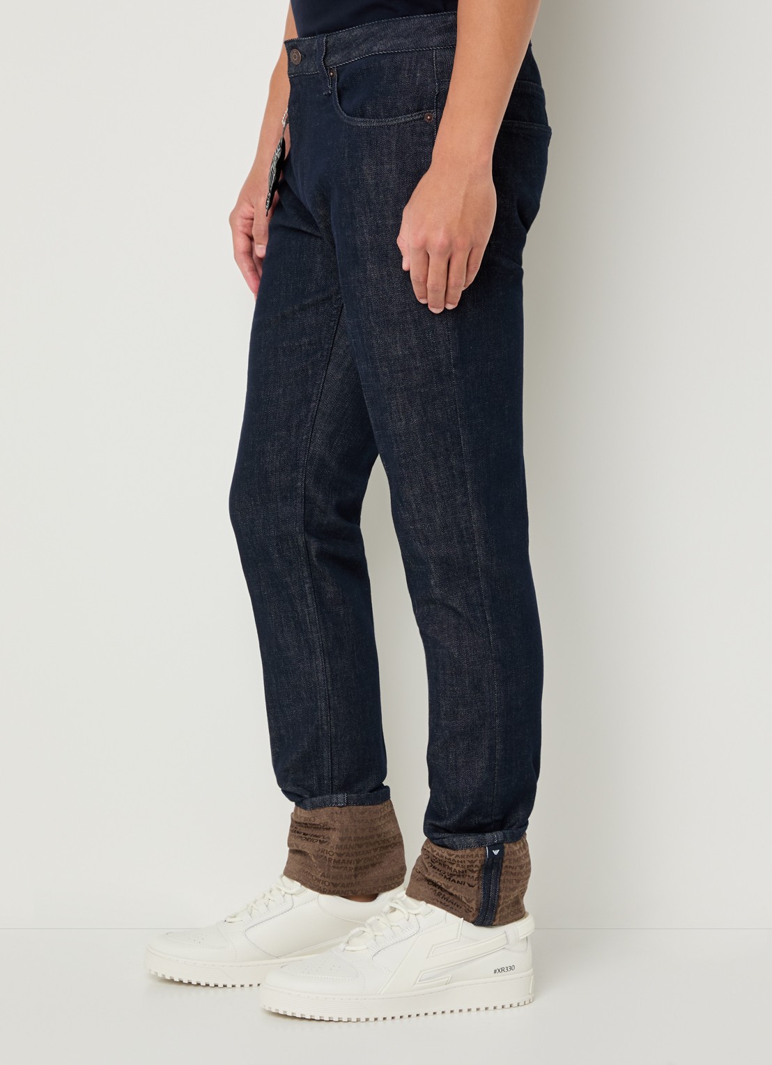 Armani Slim fit jeans met steekzakken - detail 4 paars