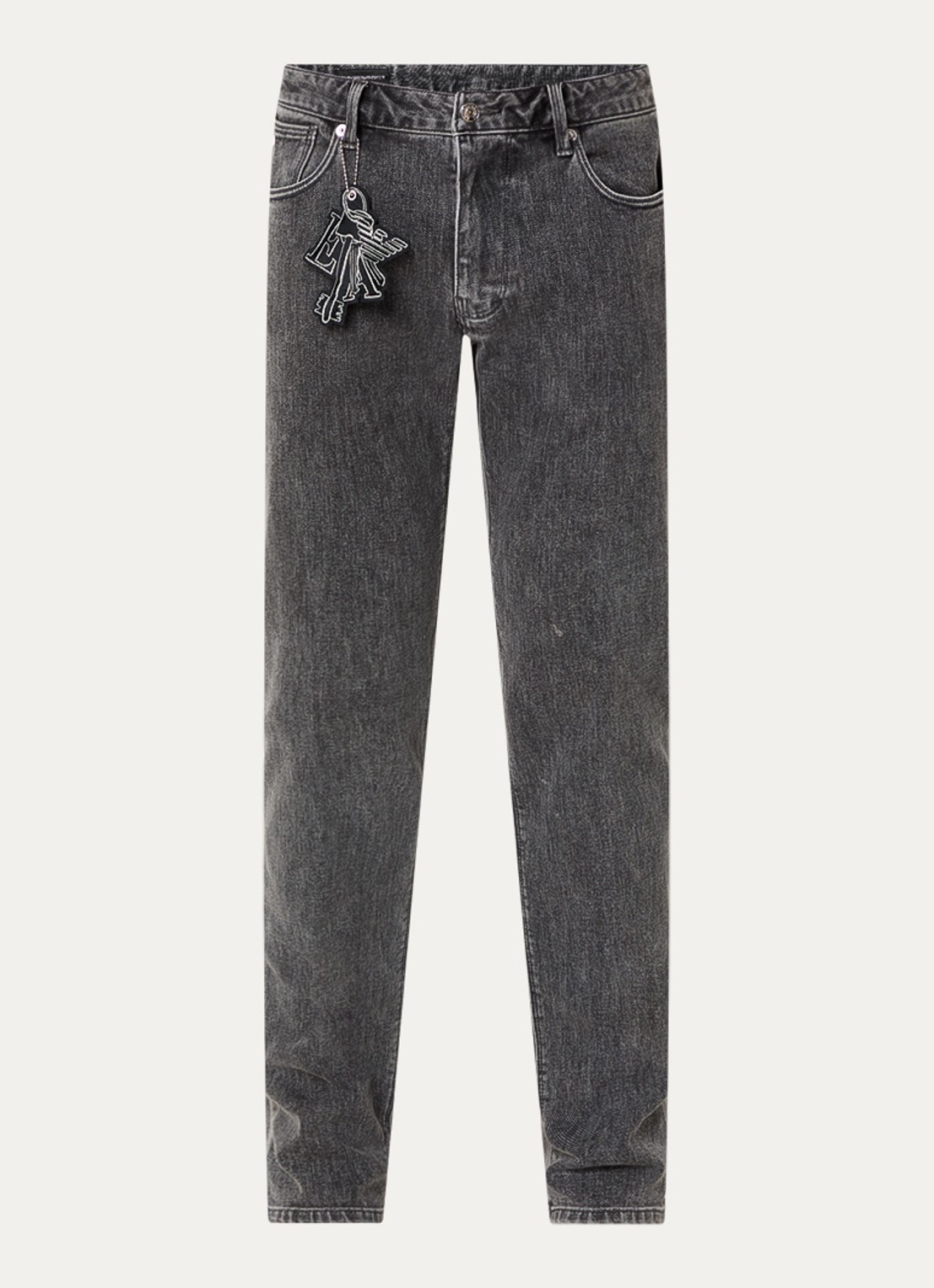 Armani Slim fit jeans met steekzakken - voorkant 2 grijsmele