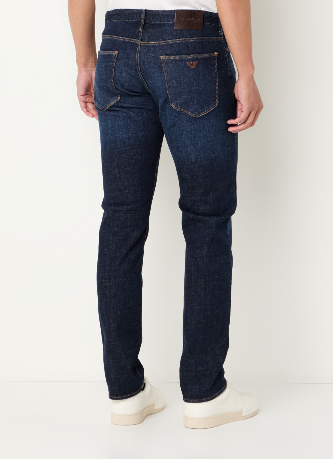 Armani Slim fit jeans met steekzakken - achterkant 5 kobaltblauw