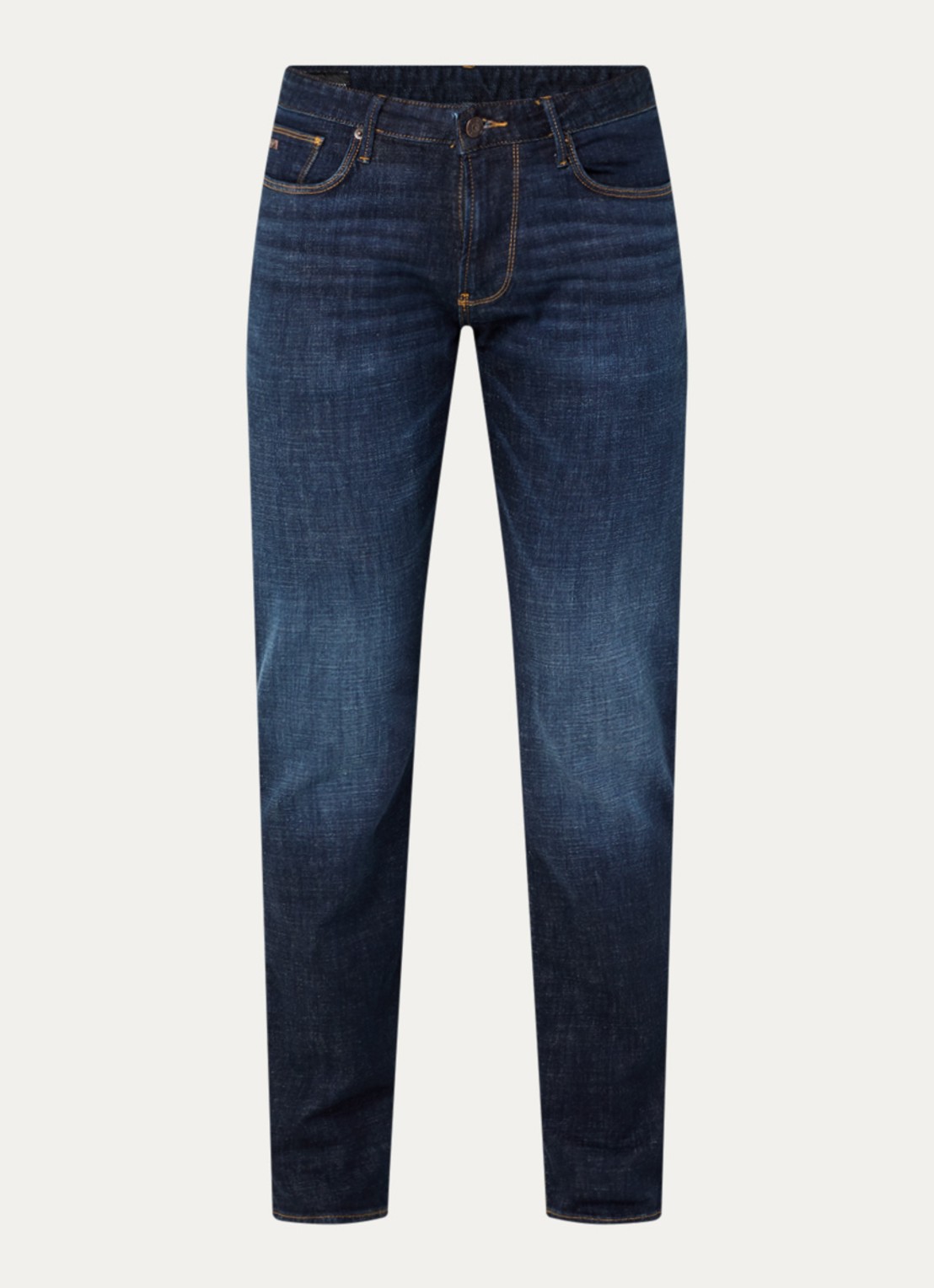 Armani Slim fit jeans met steekzakken - voorkant kobaltblauw