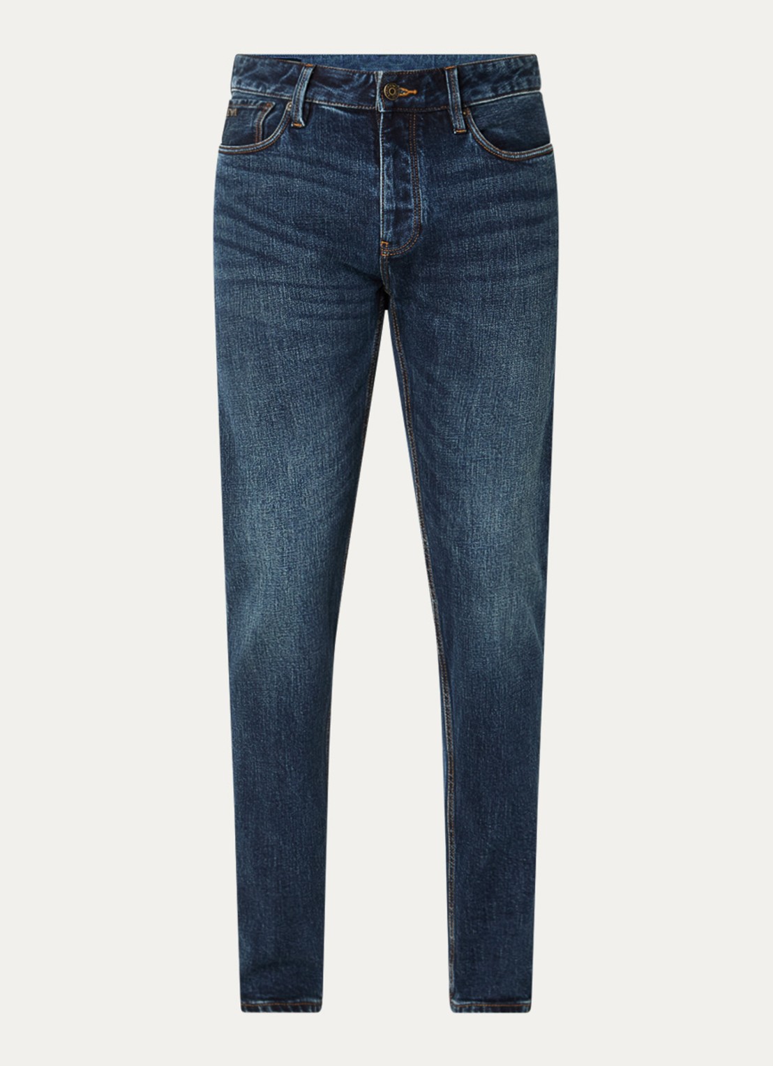 Armani Slim fit jeans met steekzakken - voorkant 3 royalblauw