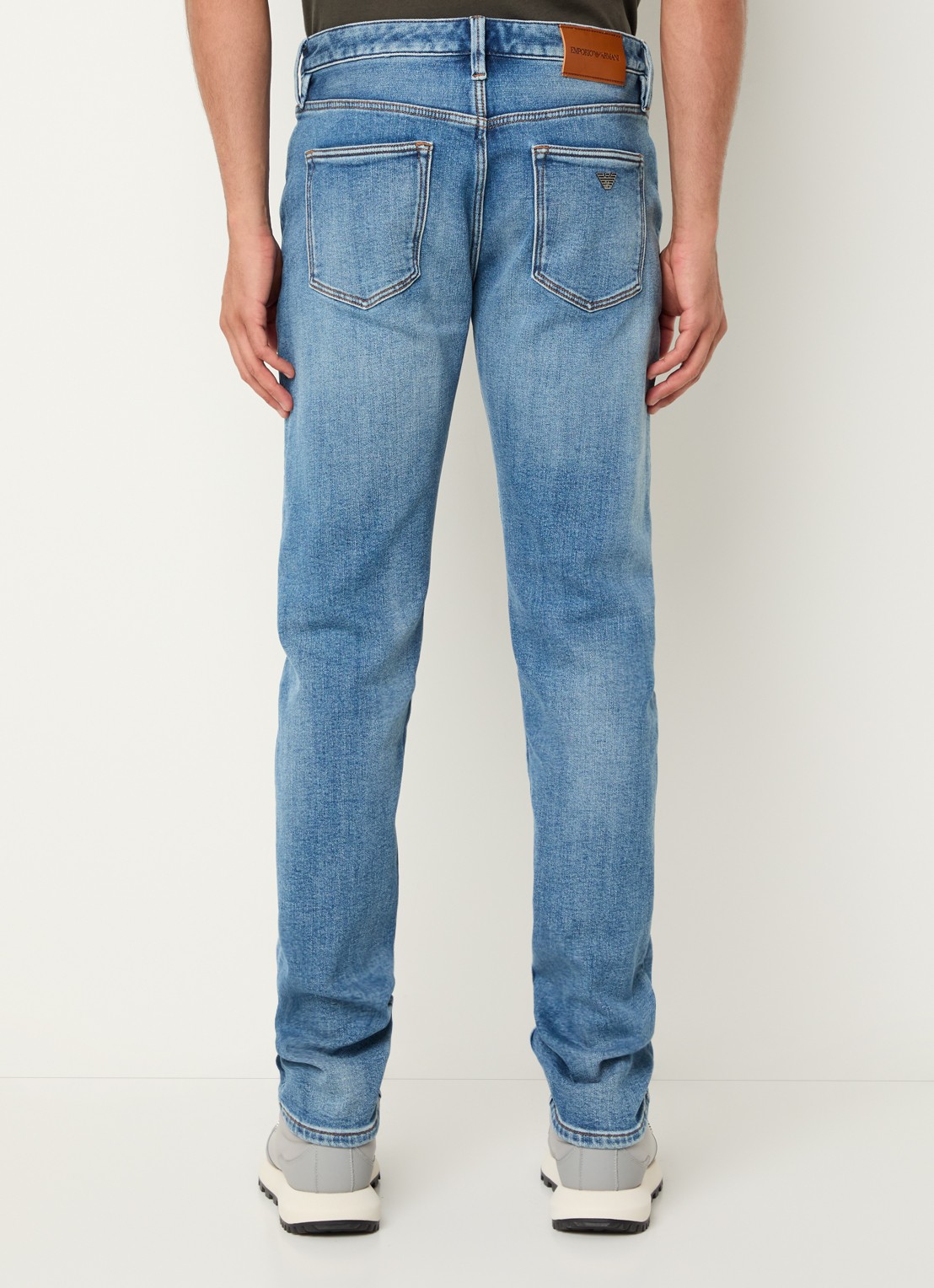 Armani Slim fit jeans met steekzakken - achterkant 5 kobaltblauw