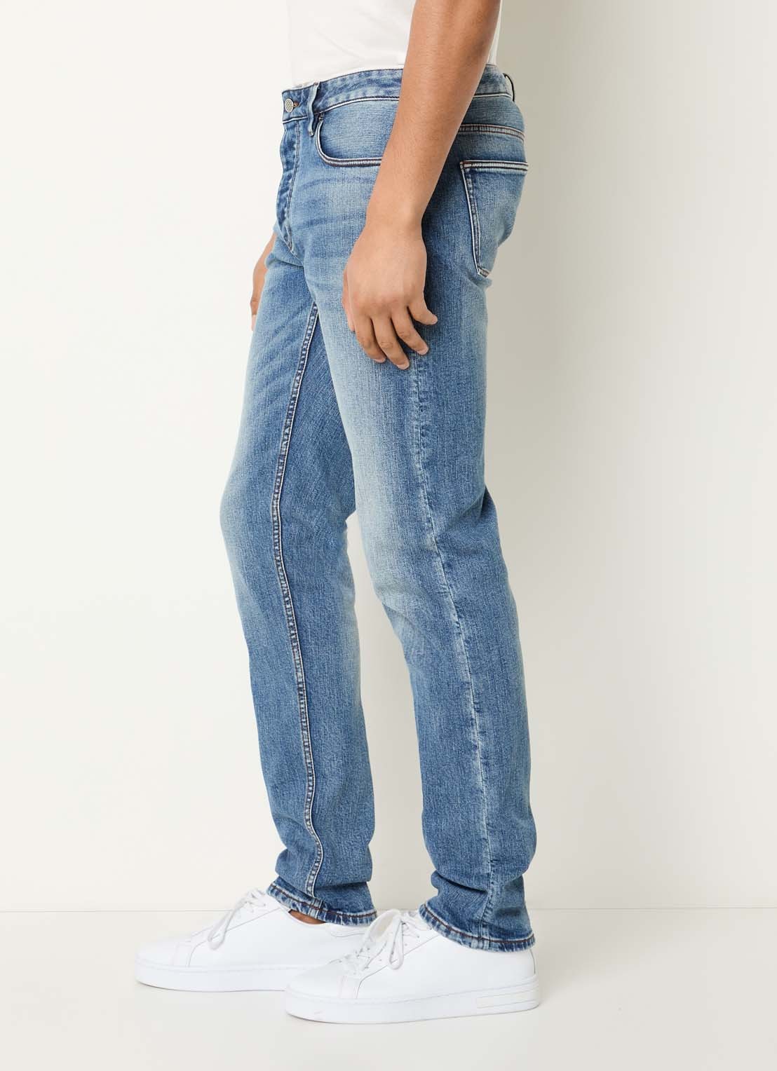 Armani Slim fit jeans met steekzakken - detail 5 blauw