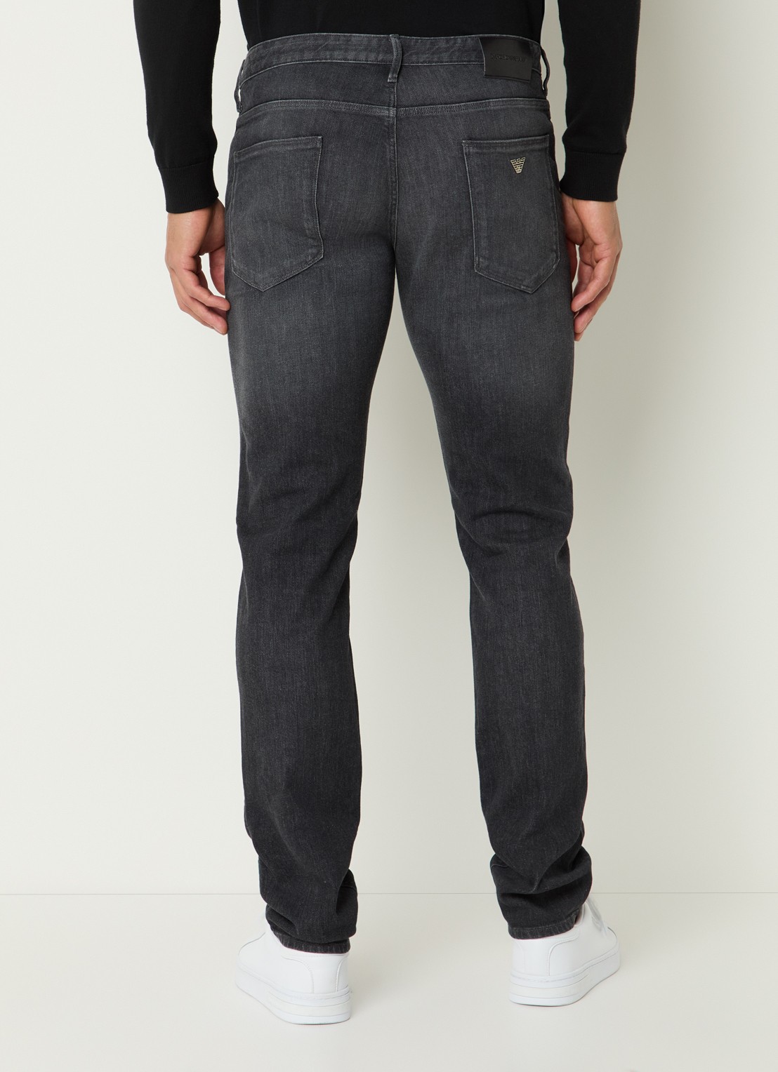 Armani Slim fit jeans met steekzakken - achterkant 5 antraciet