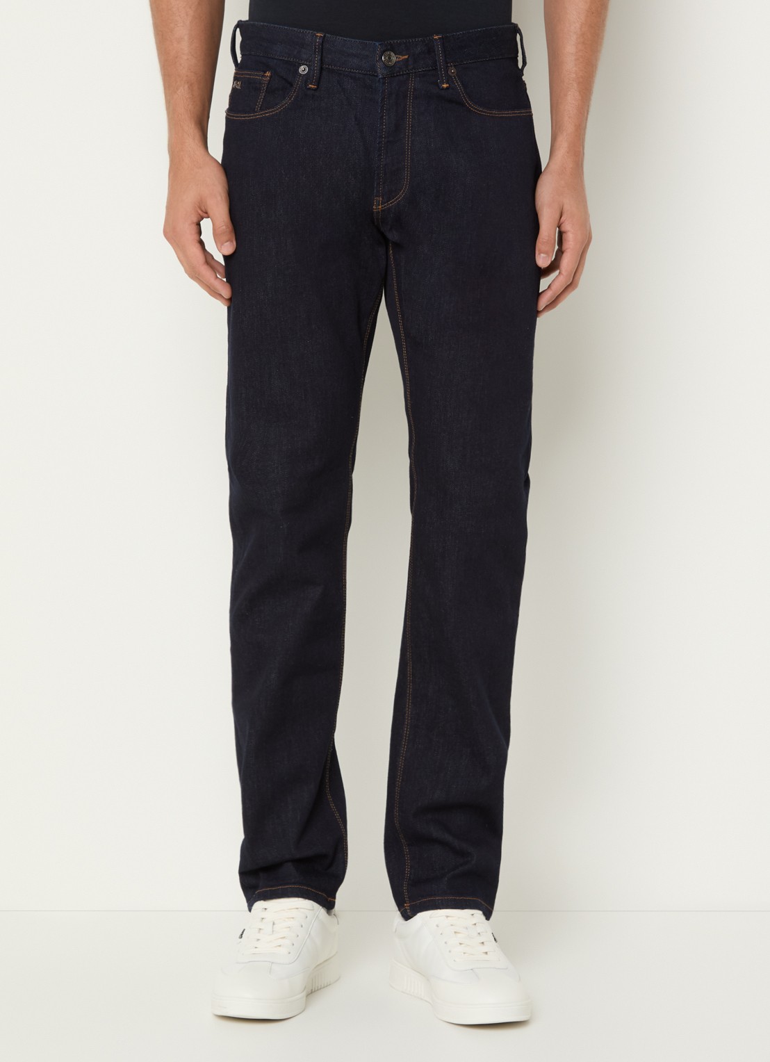 Armani Slim fit jeans met steekzakken - detail 4 indigo