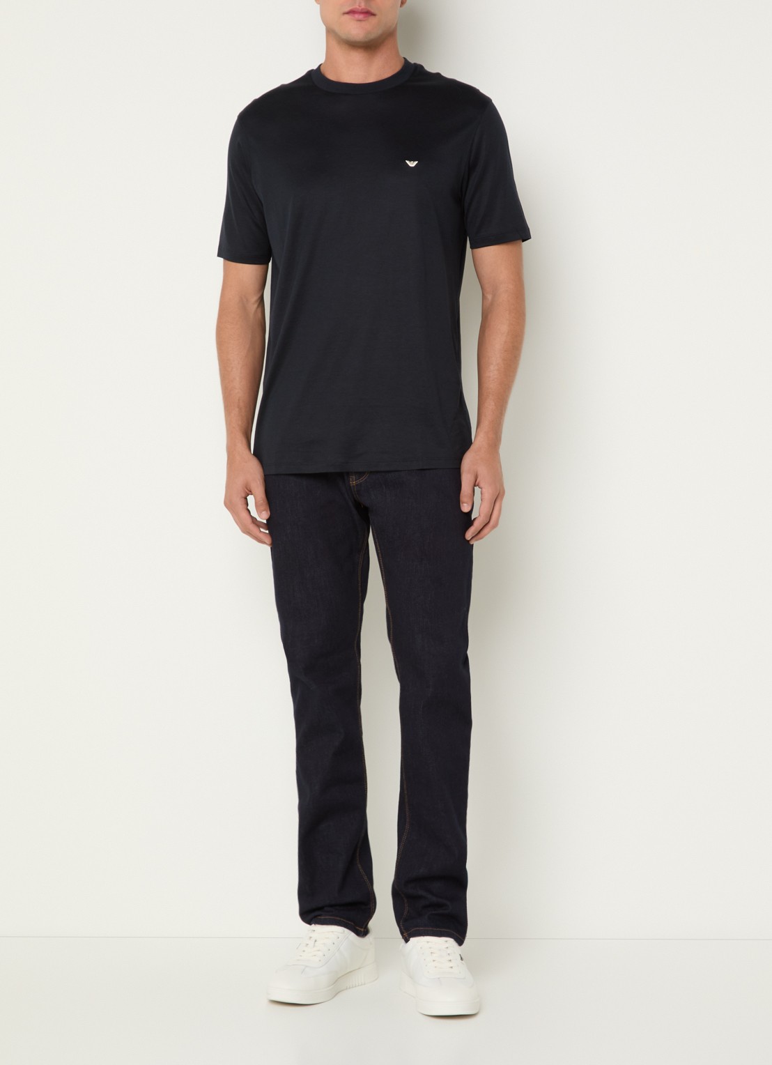 Armani Slim fit jeans met steekzakken - voorkant 3 indigo