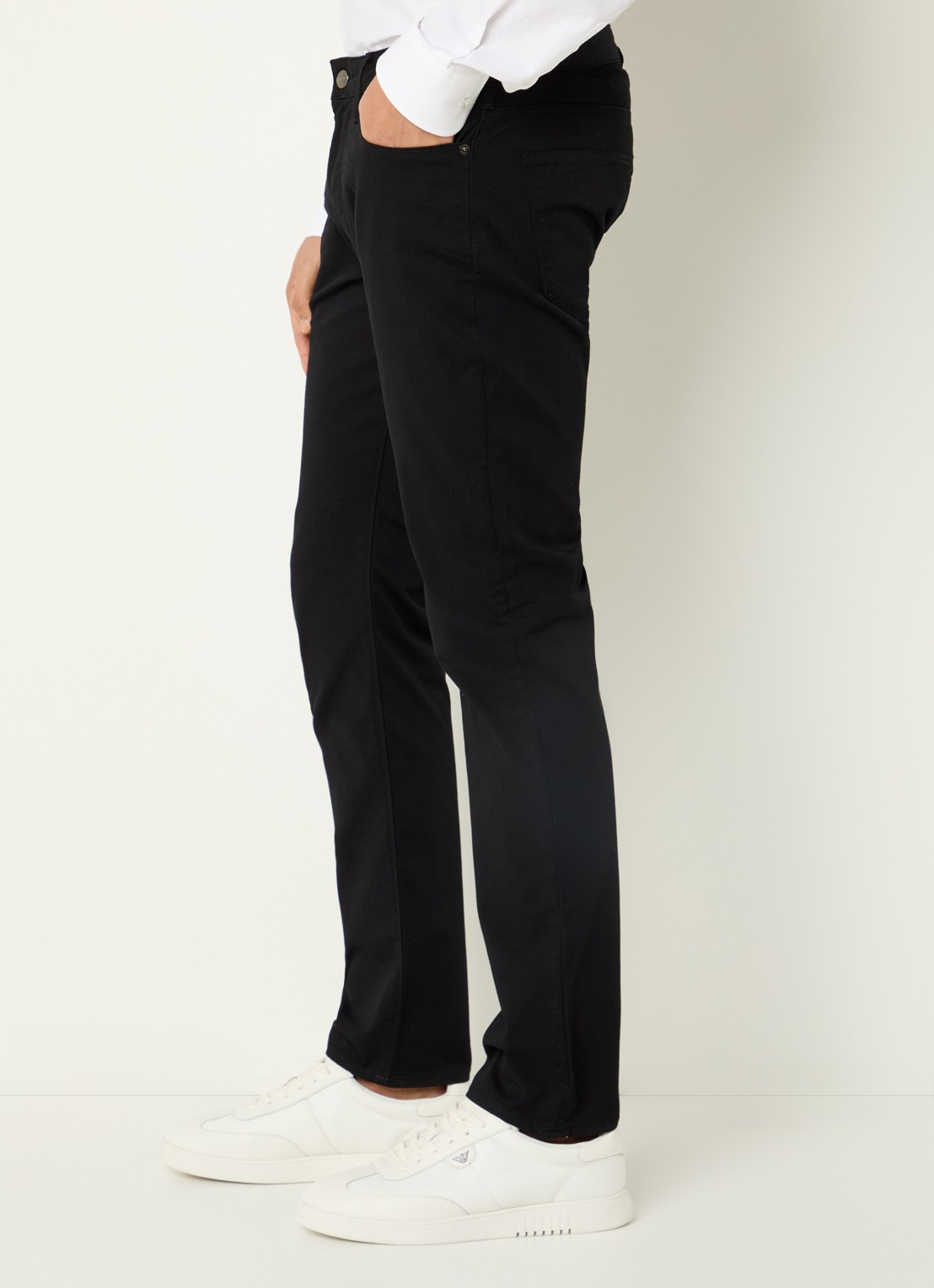 Armani Slim fit jeans met steekzakken - detail 5 zwart