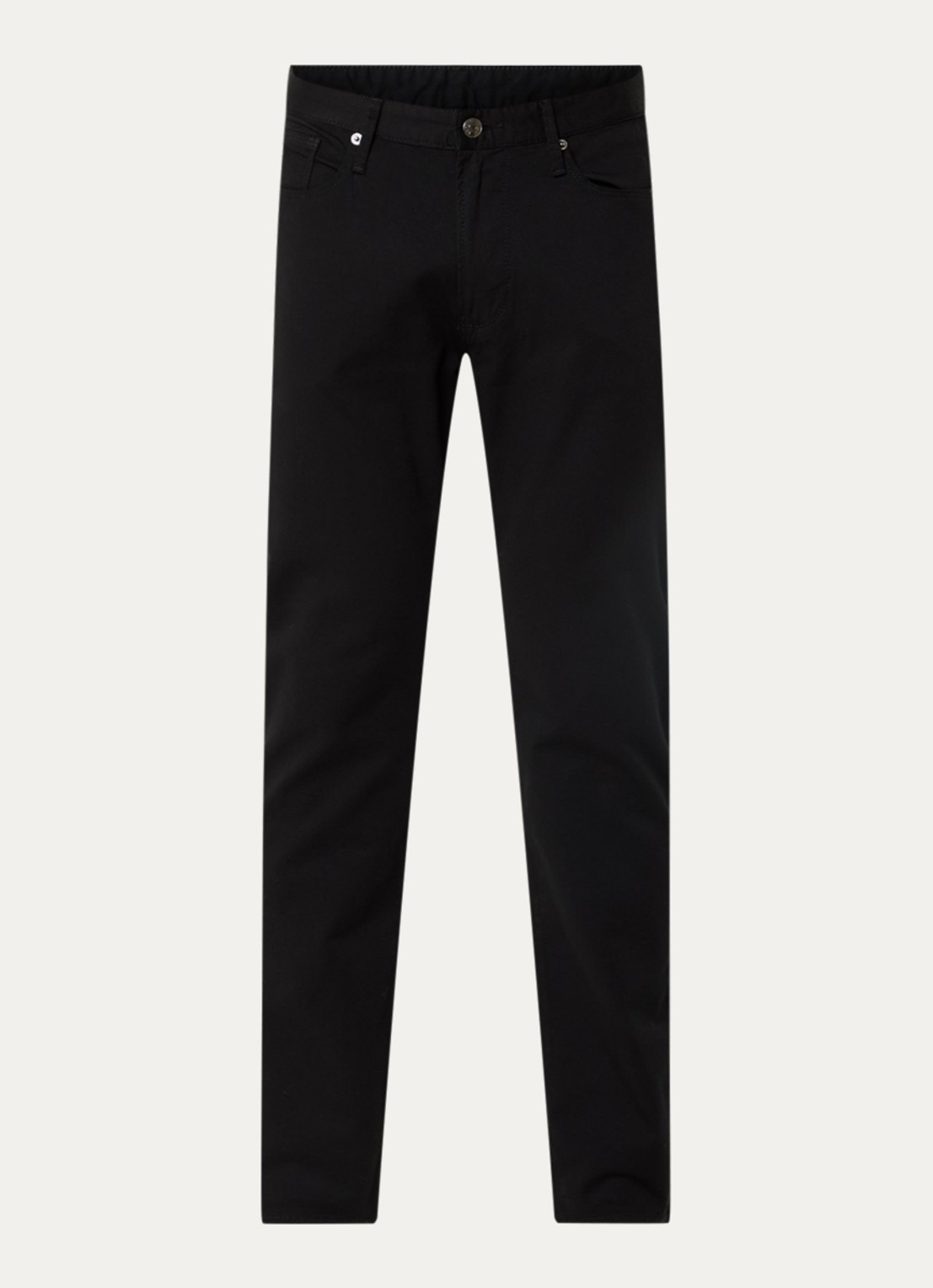 Armani Slim fit jeans met steekzakken - voorkant 2 zwart