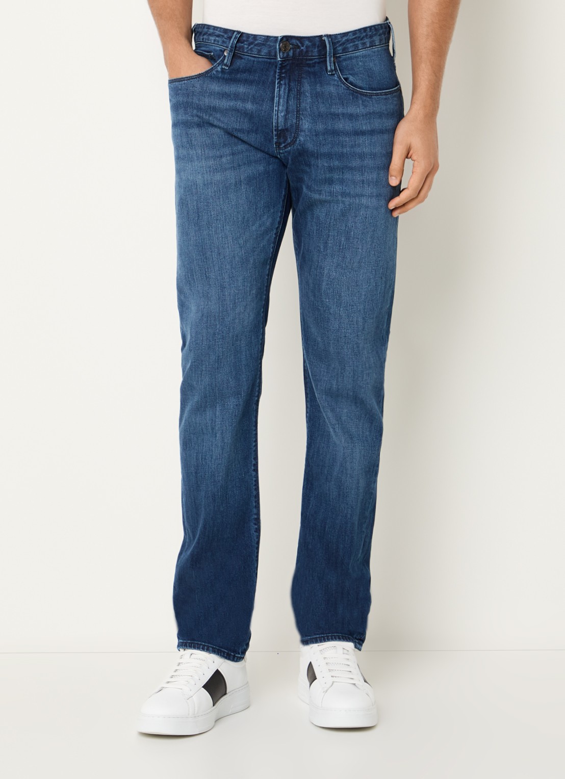 Armani Slim fit jeans met steekzakken - detail 3 indigo