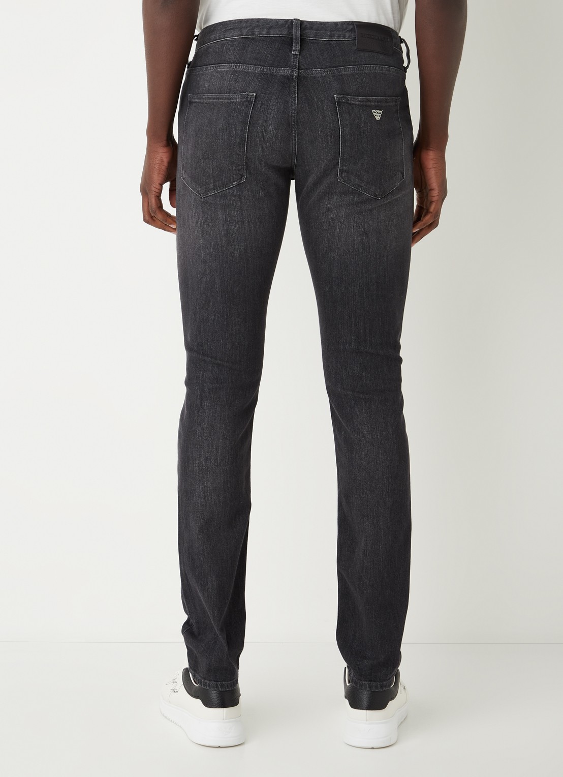 Armani Slim fit jeans met stretch - achterkant antraciet