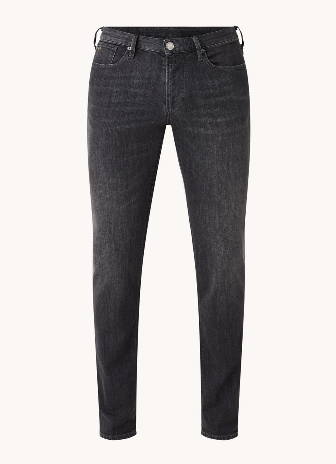Armani Slim fit jeans met stretch - voorkant 2 antraciet
