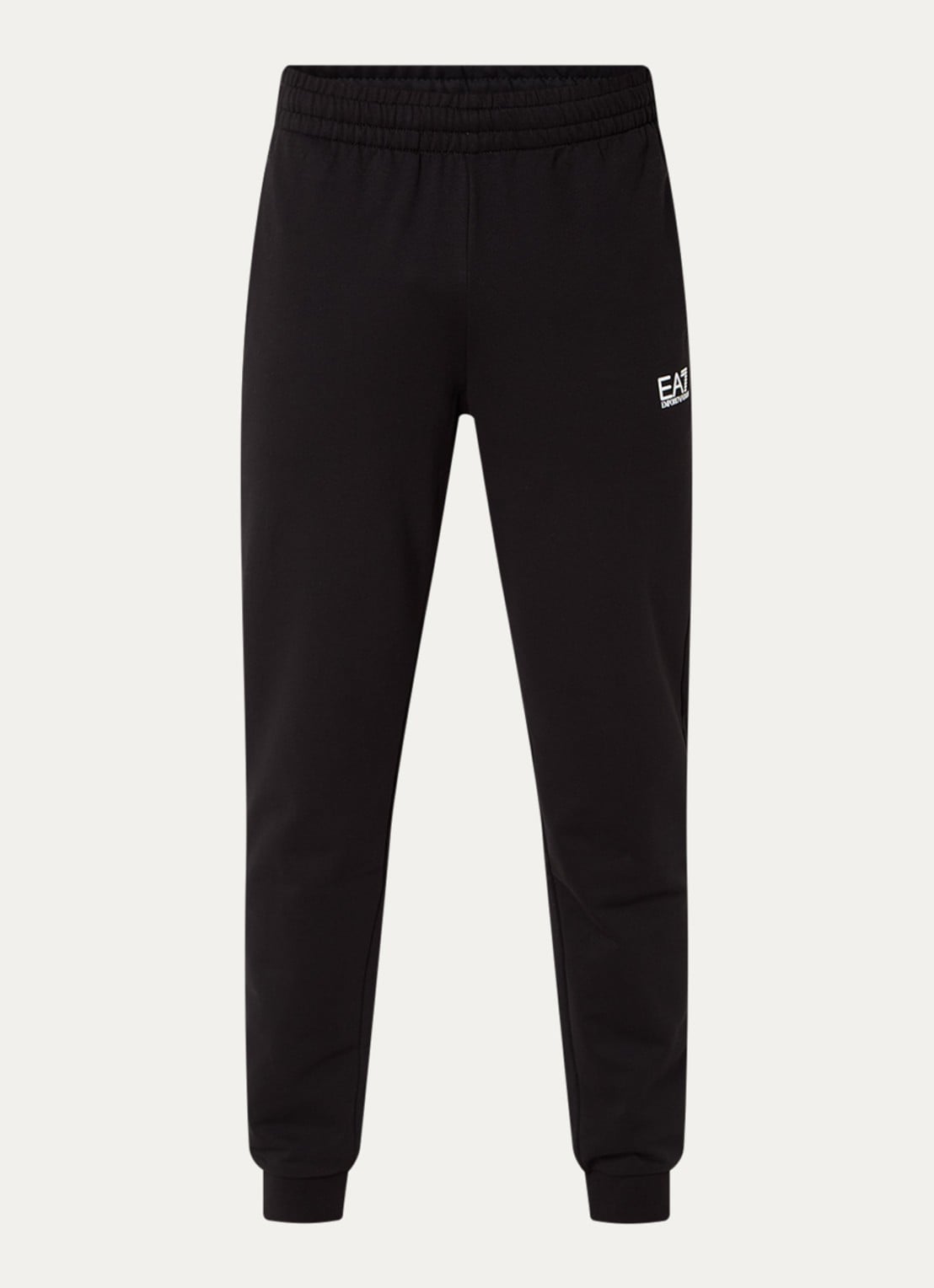 Armani Slim fit joggingbroek met logo en steekzakken - voorkant 2 zwart
