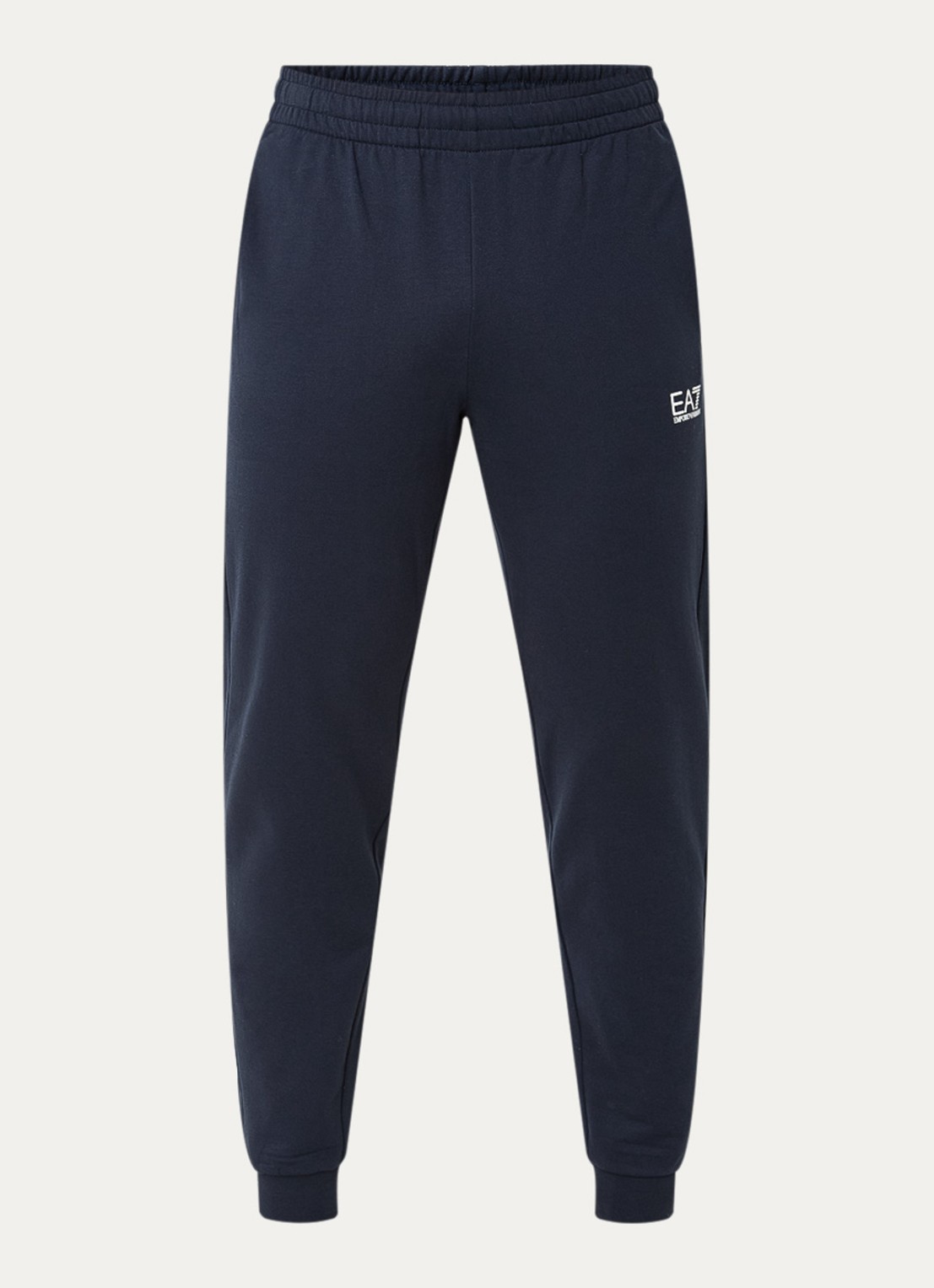 Armani Slim fit joggingbroek met logo en steekzakken - voorkant donkerblauw