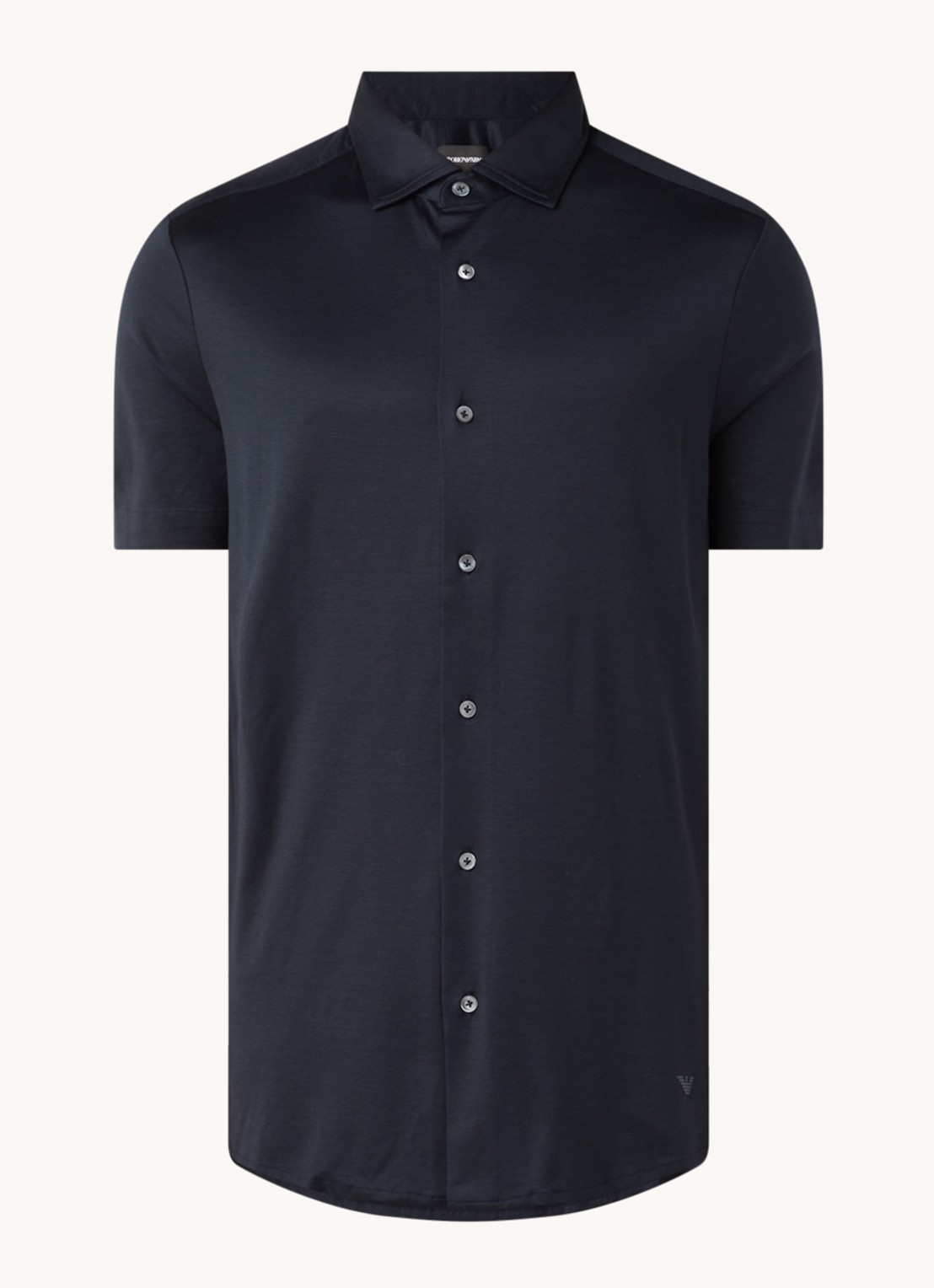 Armani Slim fit overhemd  - voorkant 3 donkerblauw