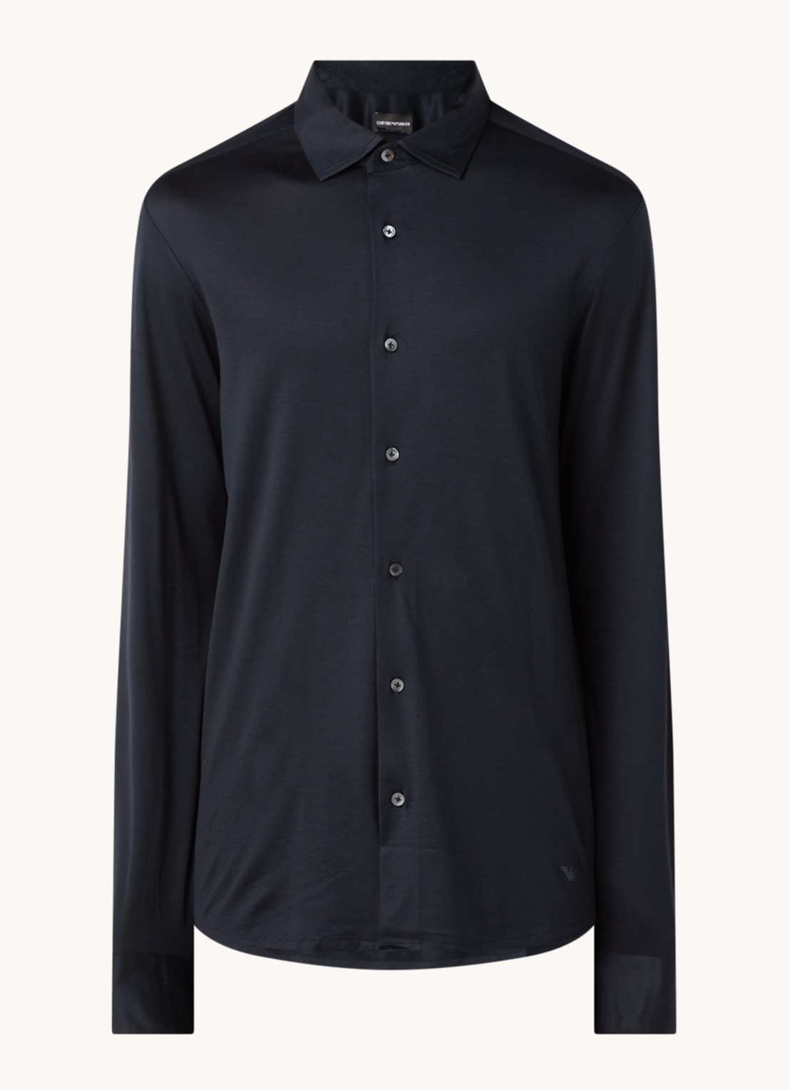 Armani Slim fit overhemd  - voorkant donkerblauw