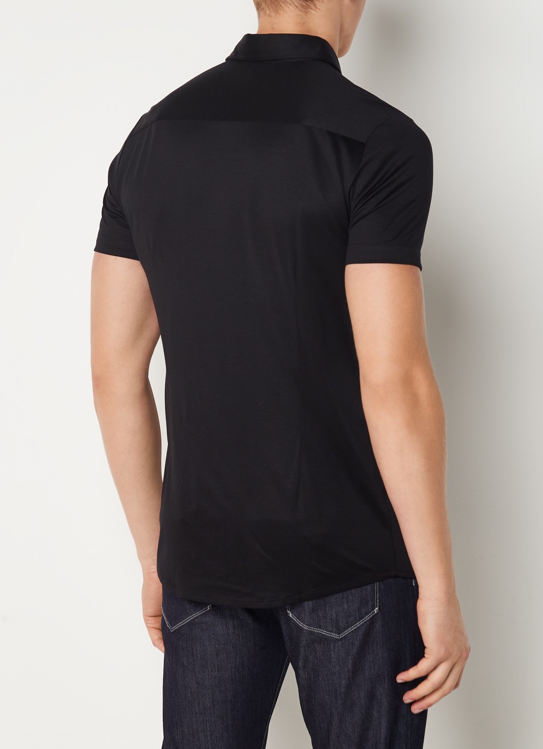 Armani Slim fit overhemd  - achterkant 2 zwart