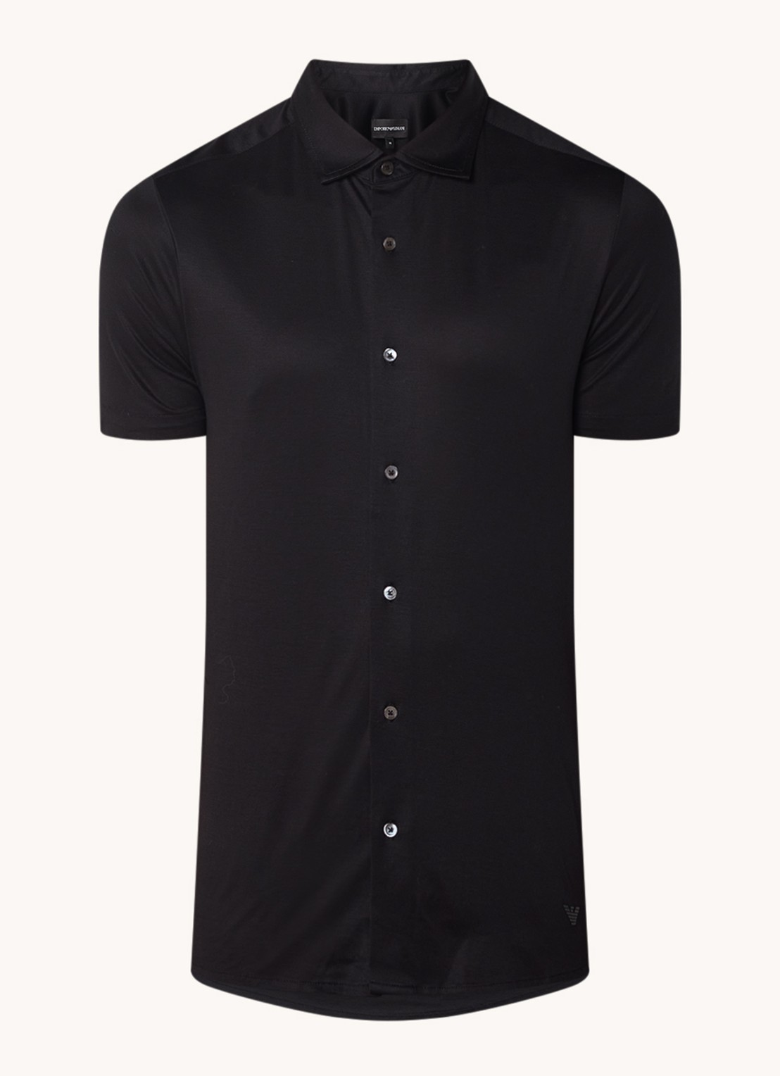 Armani Slim fit overhemd  - voorkant 3 zwart