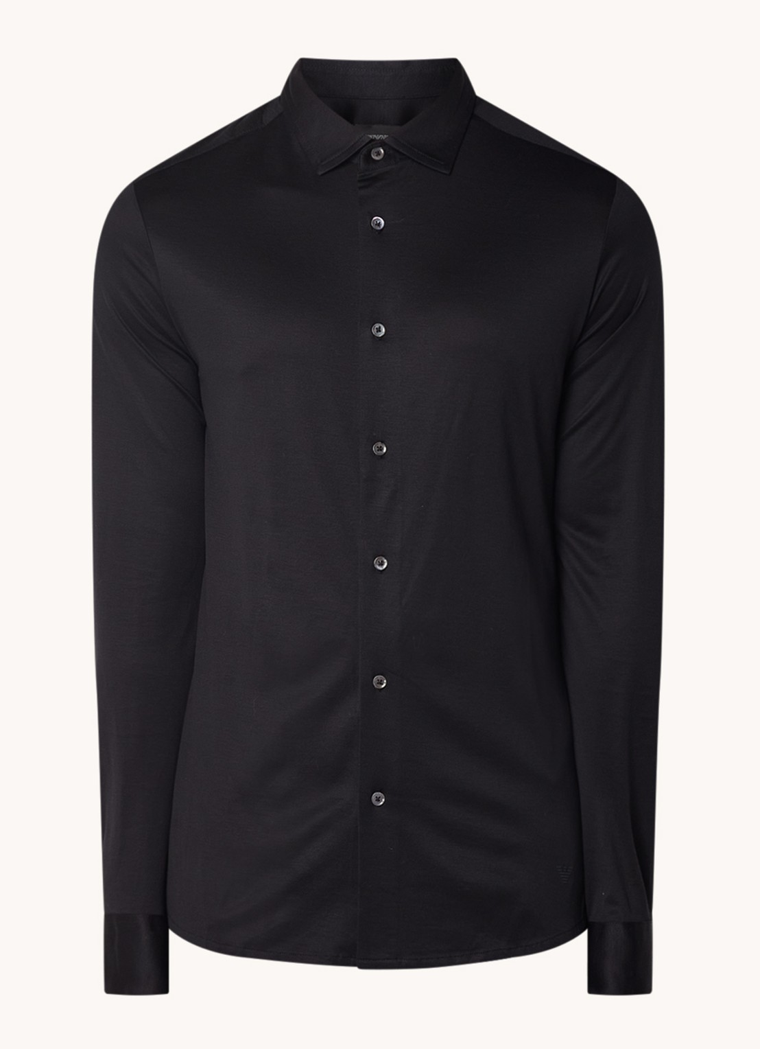Armani Slim fit overhemd  - voorkant zwart