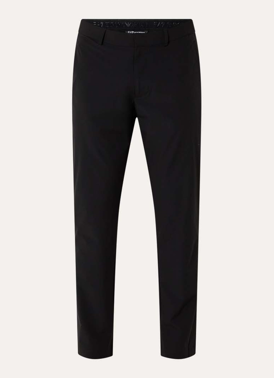 Armani Slim fit pantalon met steekzakken - voorkant zwart