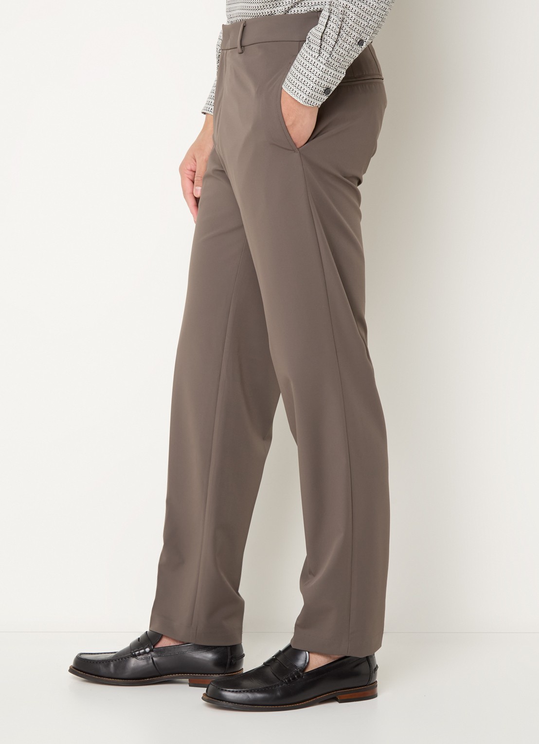 Armani Slim fit pantalon met steekzakken - detail 2 bruin