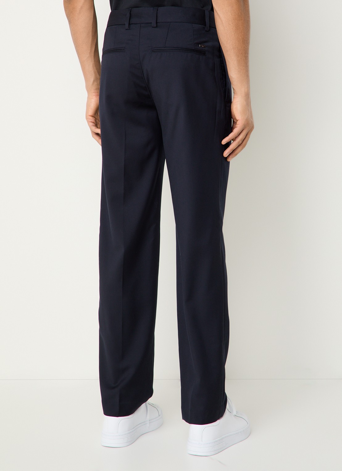 Armani Slim fit pantalon met steekzakken - achterkant 5 donkerblauw