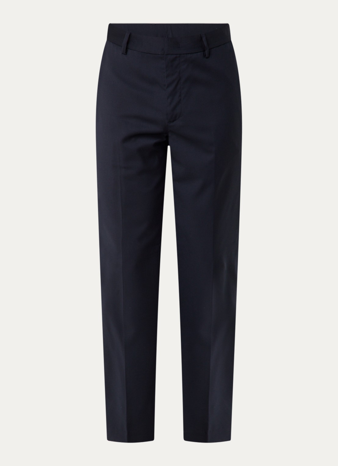 Armani Slim fit pantalon met steekzakken - voorkant donkerblauw