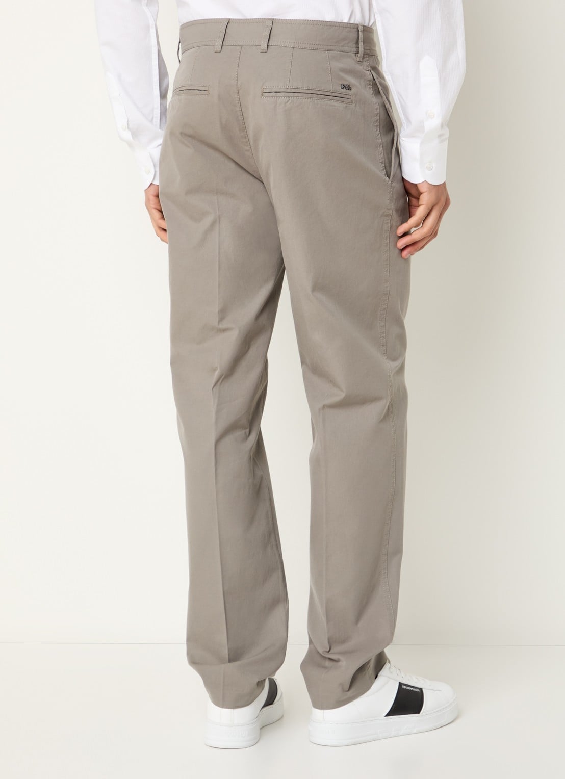 Armani Slim fit pantalon met steekzakken - achterkant zwart