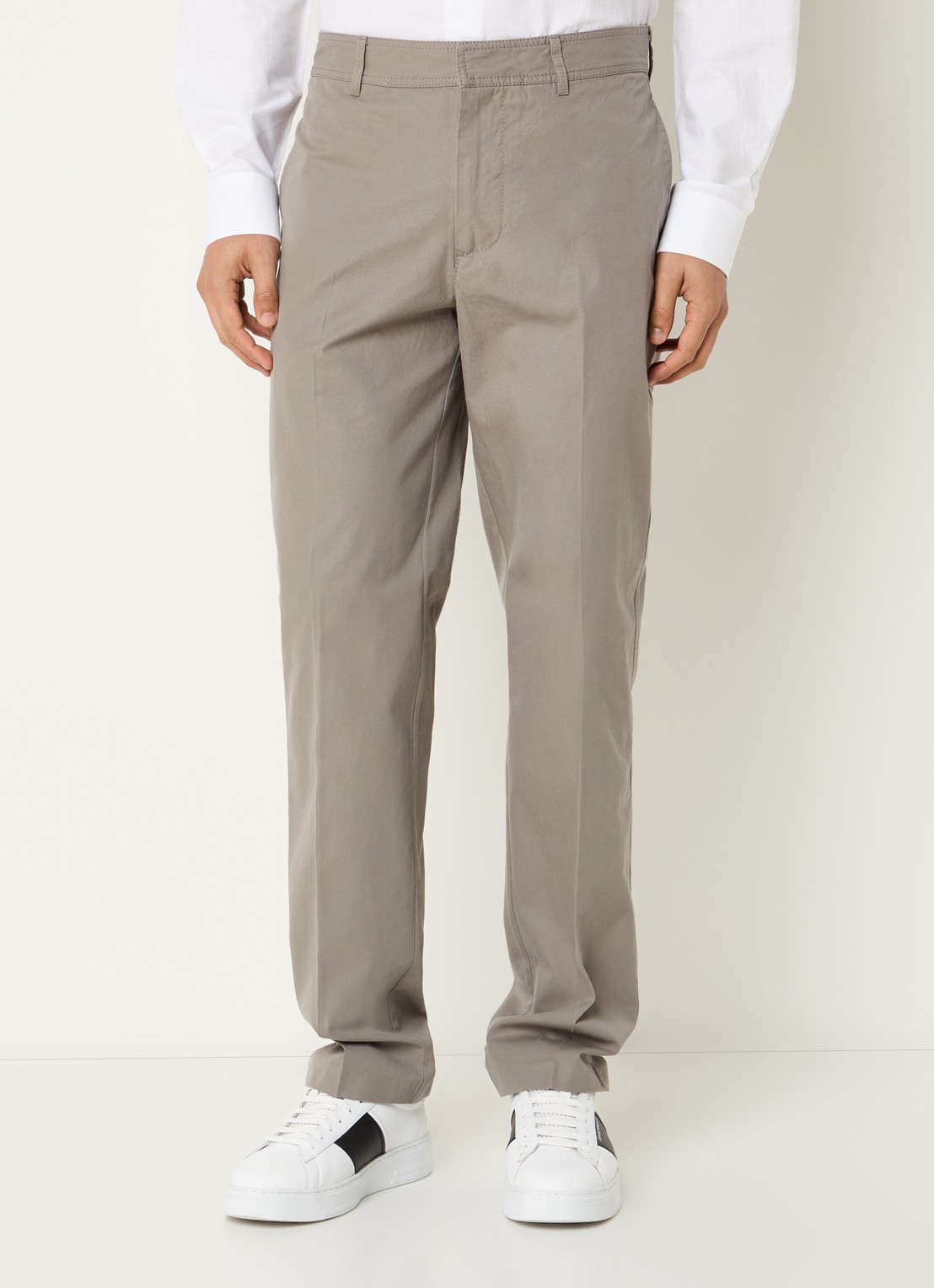 Armani Slim fit pantalon met steekzakken - detail 2 zwart