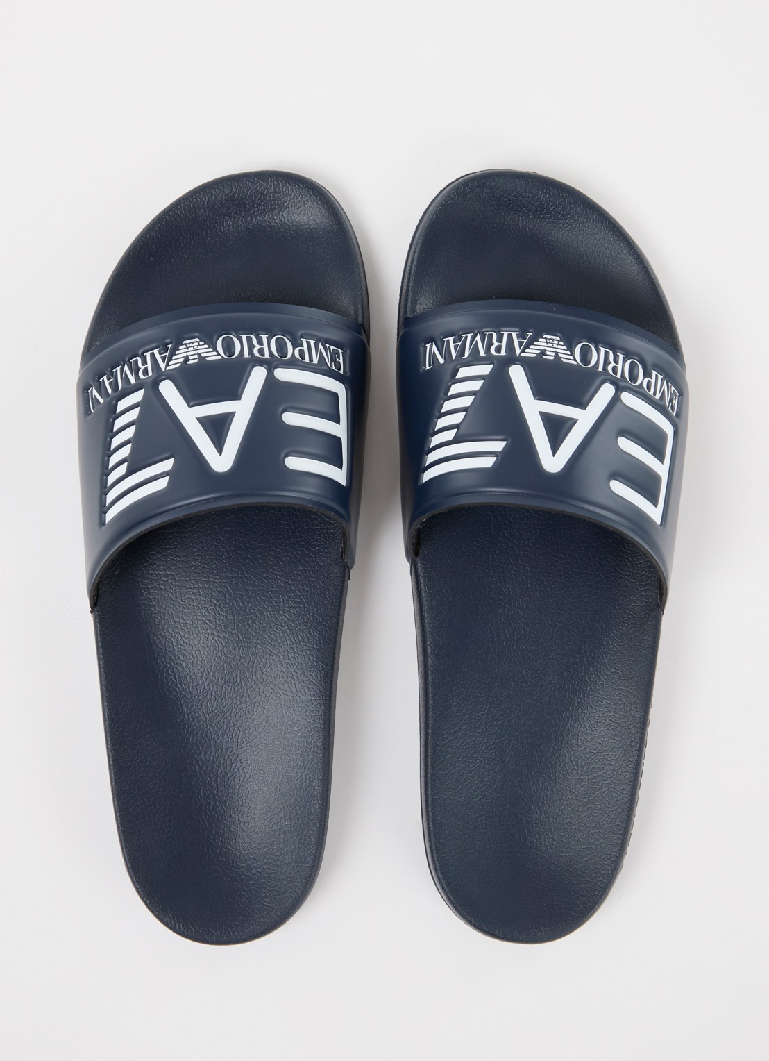 Armani Slipper met logo - detail 4 donkerblauw