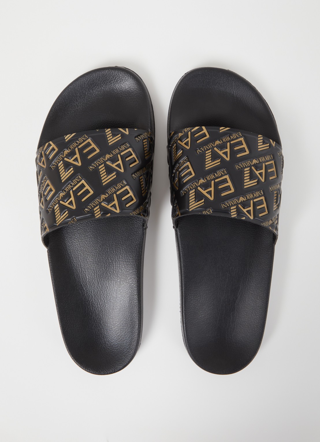 Armani Slipper met logo - detail 4 hazelnootbruin