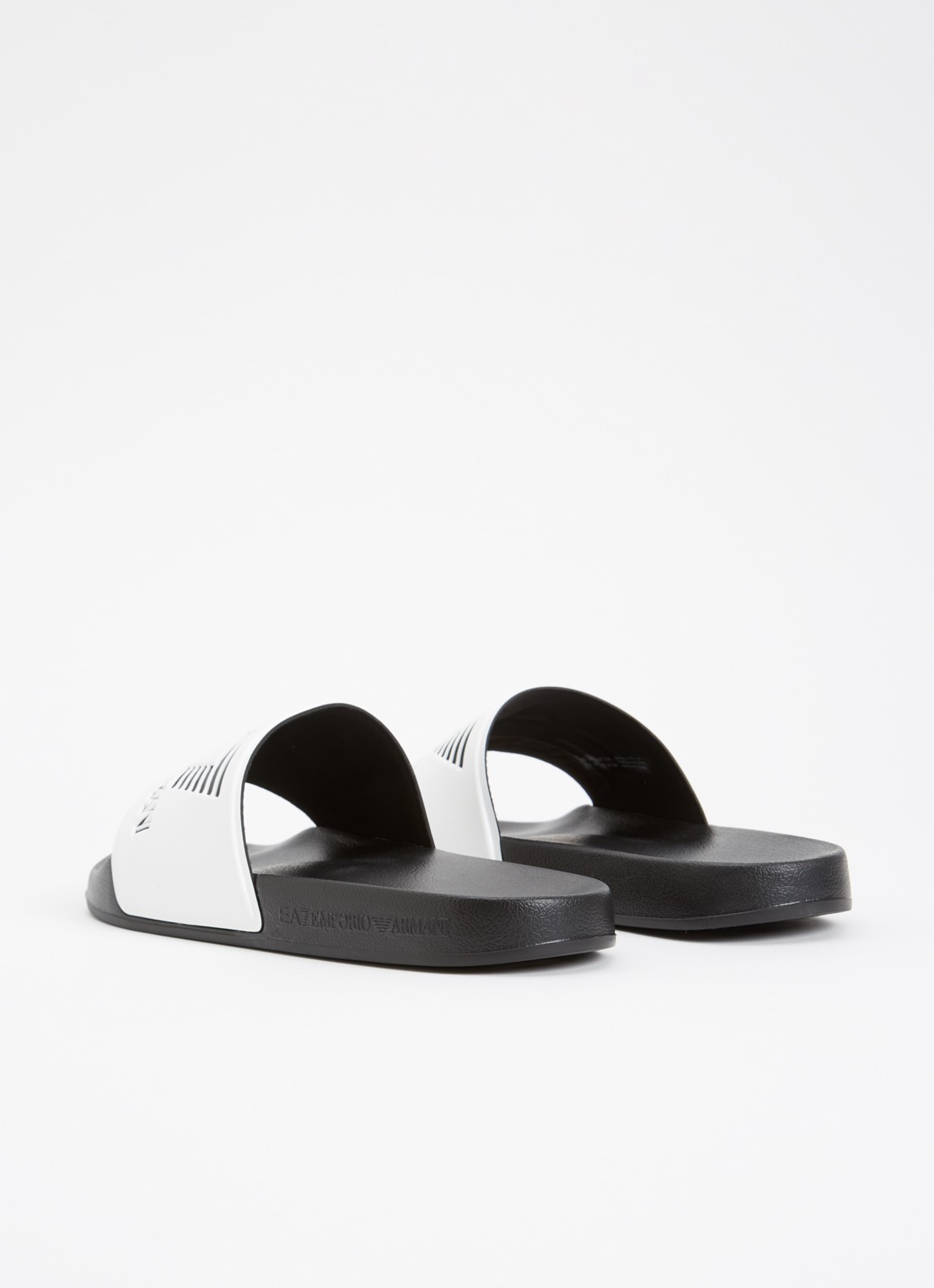 Armani Slipper met logo - achterkant 5 gebroken wit