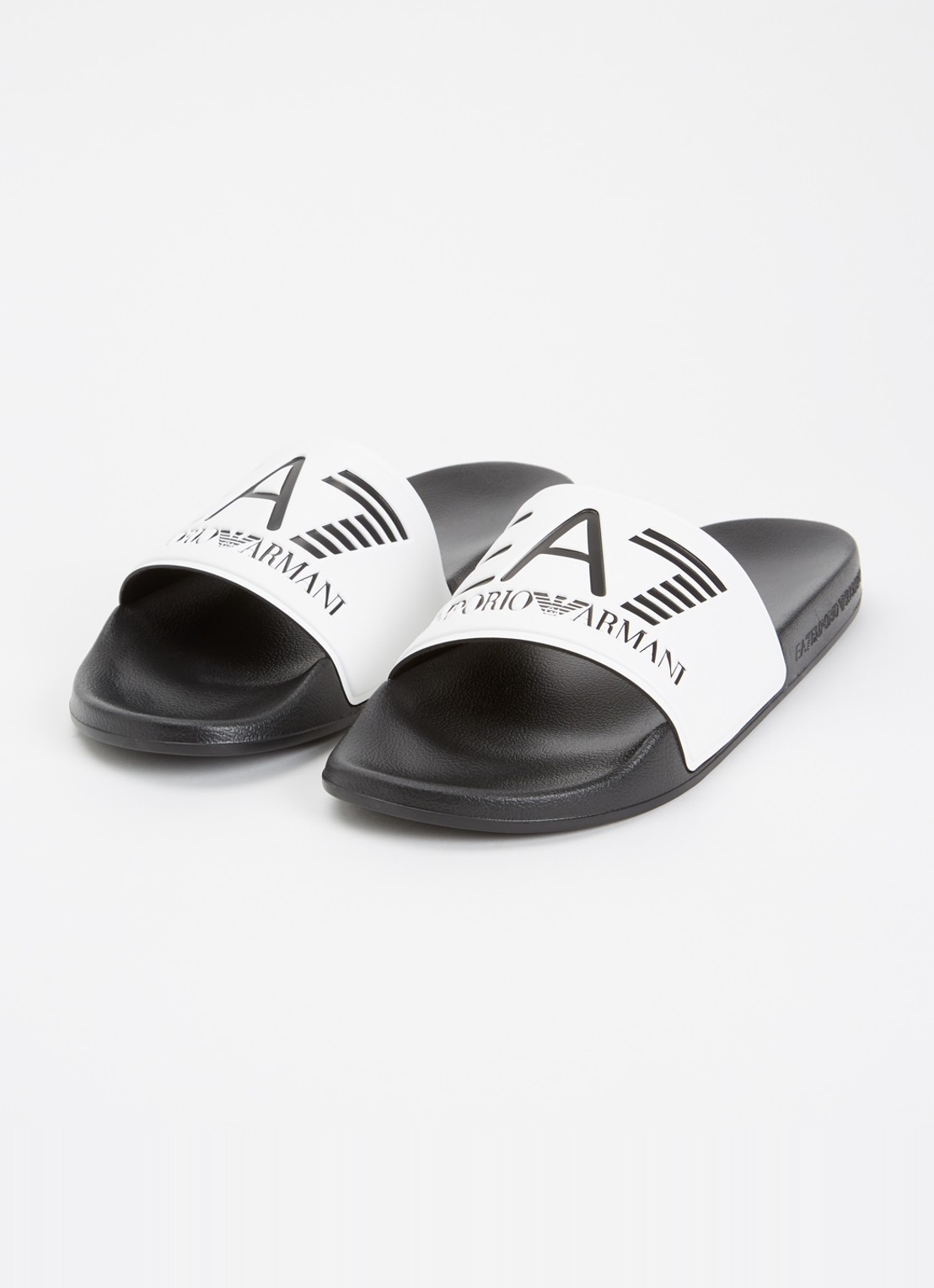 Armani Slipper met logo - detail 2 gebroken wit