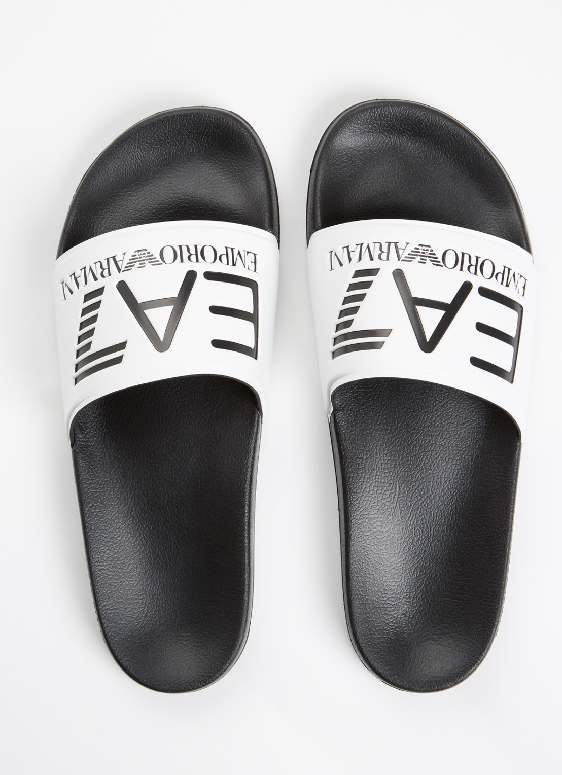 Armani Slipper met logo - detail 3 gebroken wit