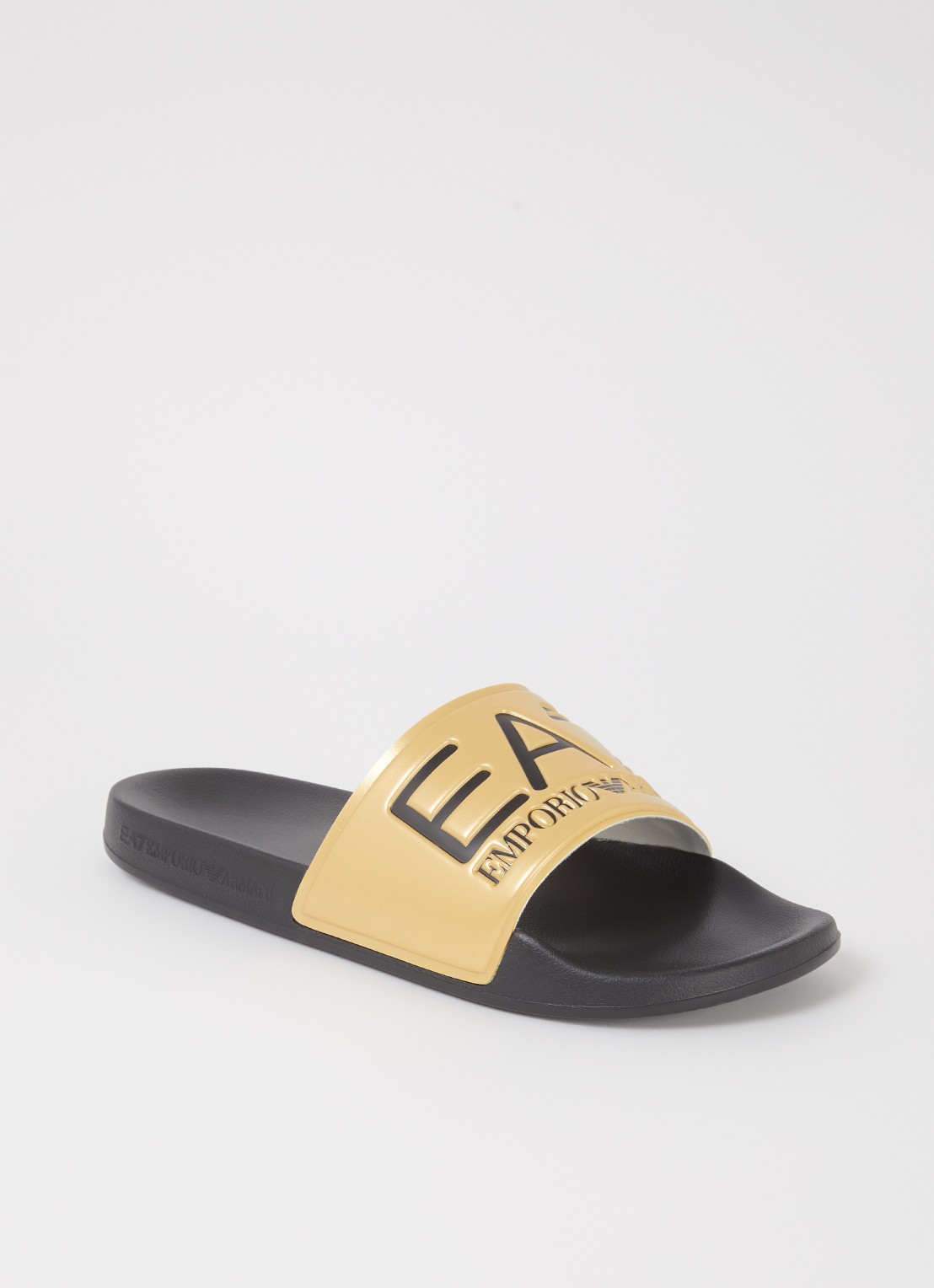 Armani Slipper met logo - voorkant 5 goud