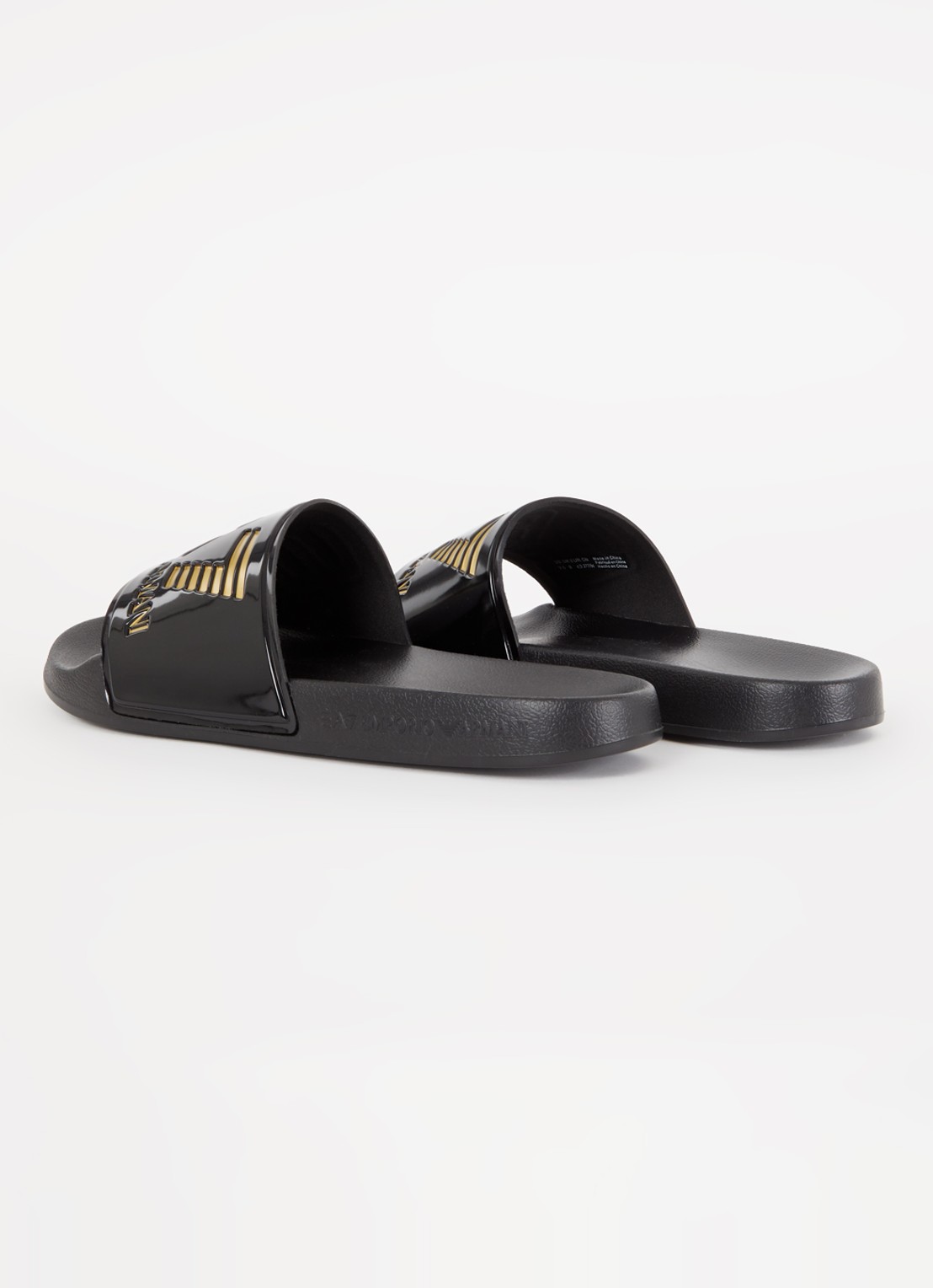 Armani Slipper met logo - achterkant 2 diepzwart