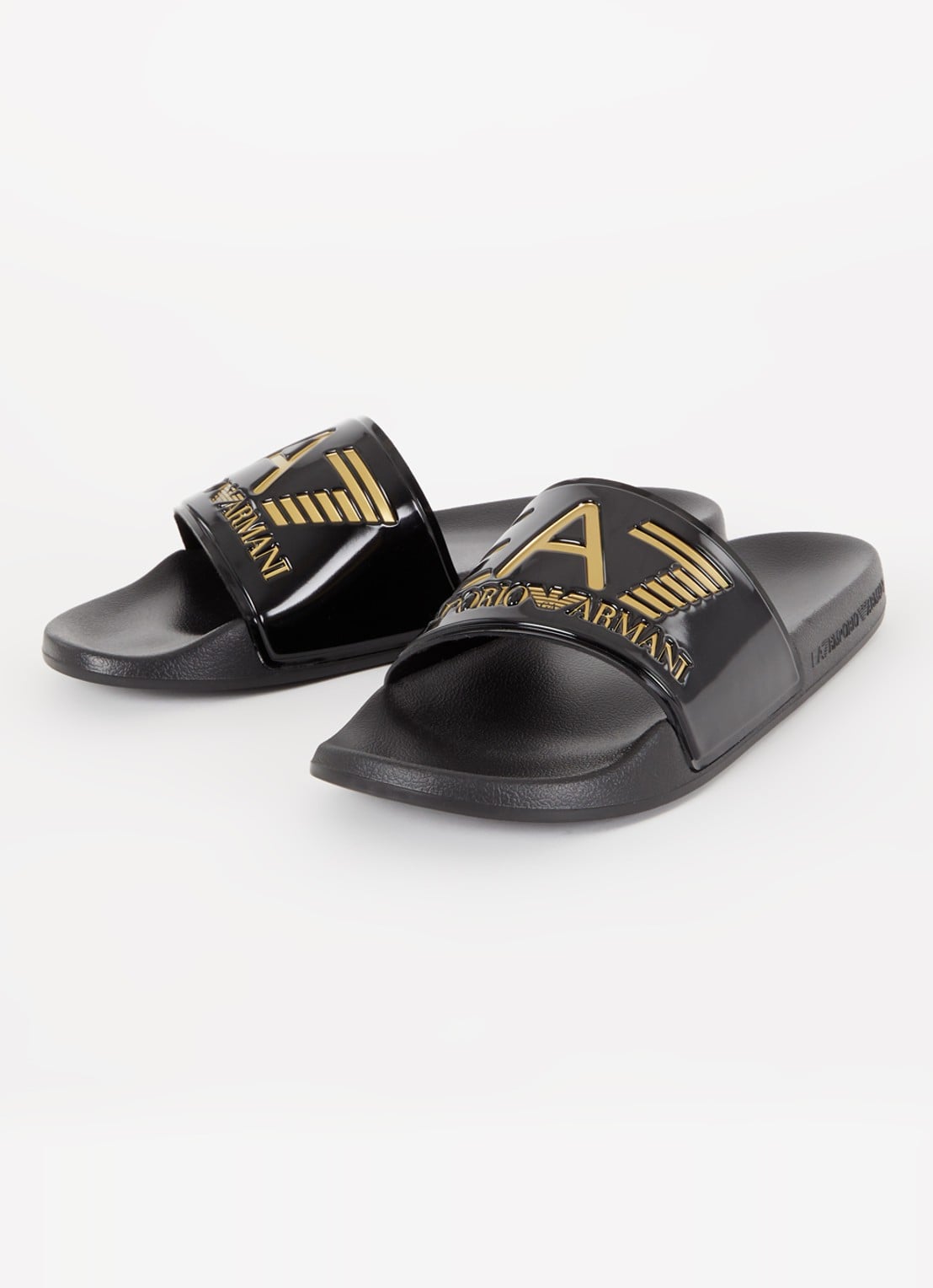 Armani Slipper met logo - detail 3 diepzwart