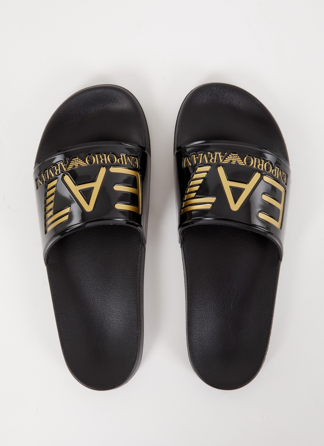 Armani Slipper met logo - detail 4 diepzwart