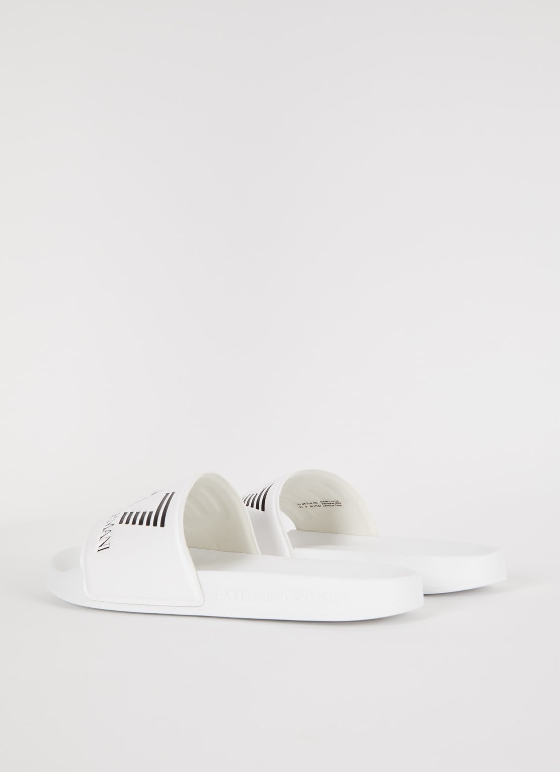 Armani Slipper met logo - achterkant 4 wit
