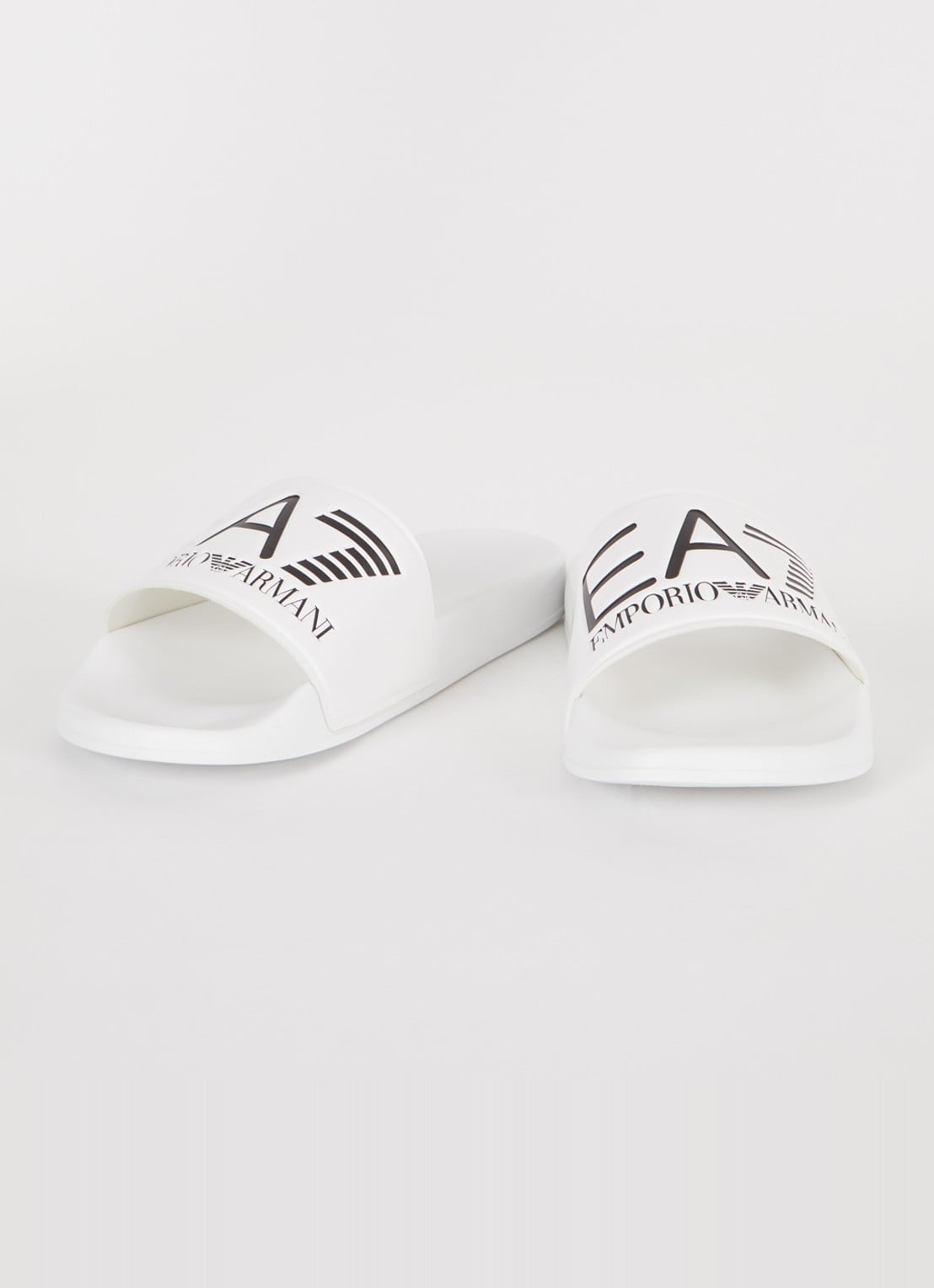 Armani Slipper met logo - detail wit
