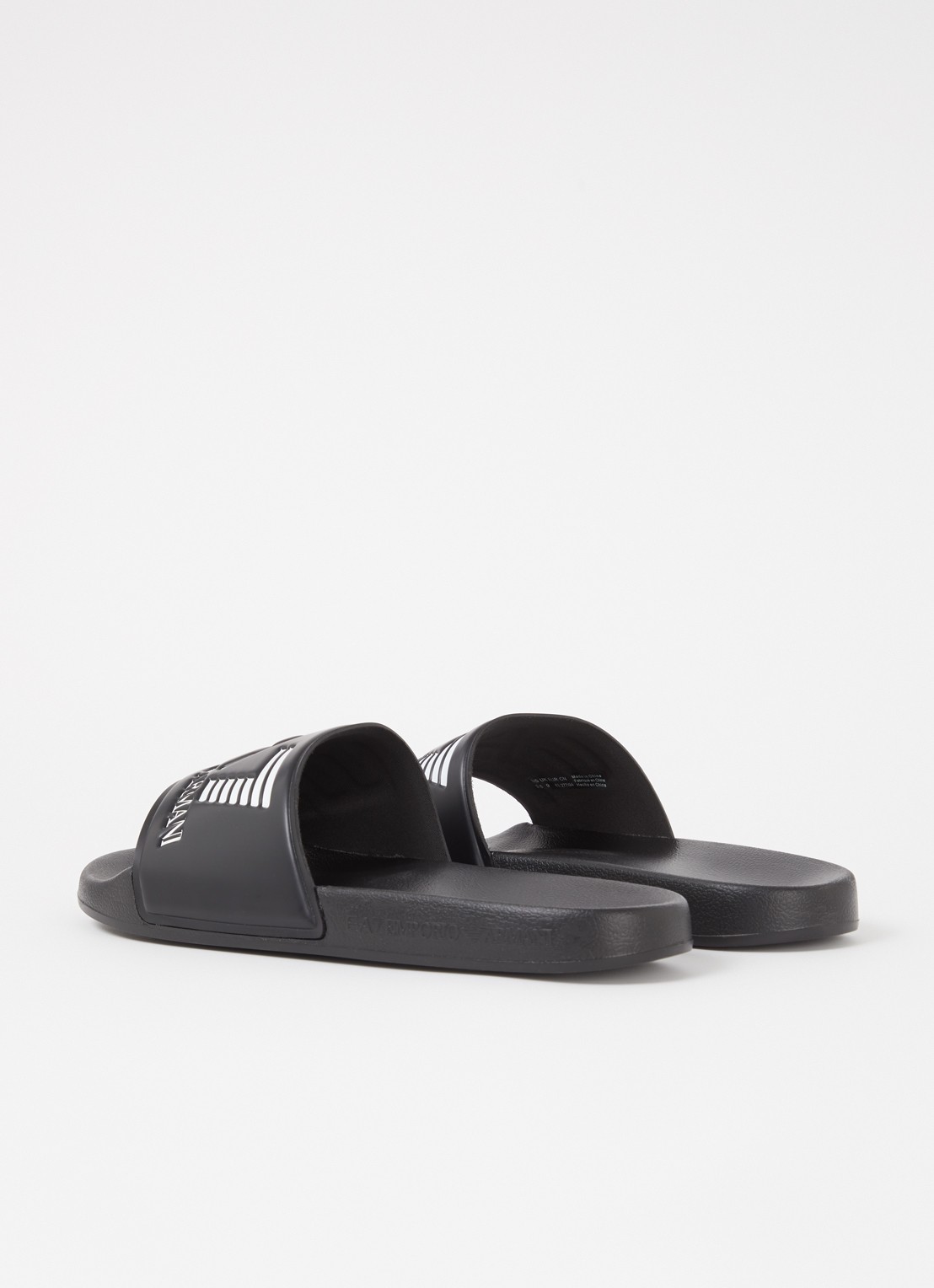 Armani Slipper met logo - achterkant 4 zwart