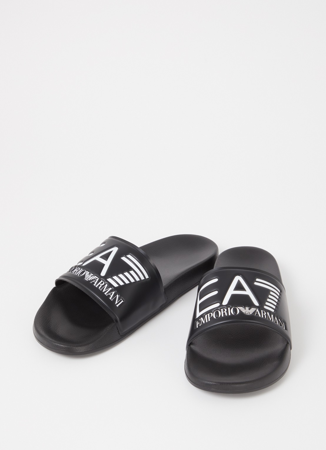 Armani Slipper met logo - detail 2 zwart