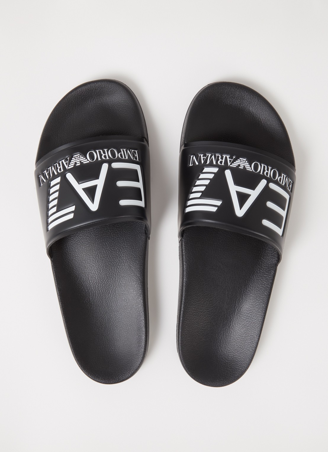 Armani Slipper met logo - detail 3 zwart