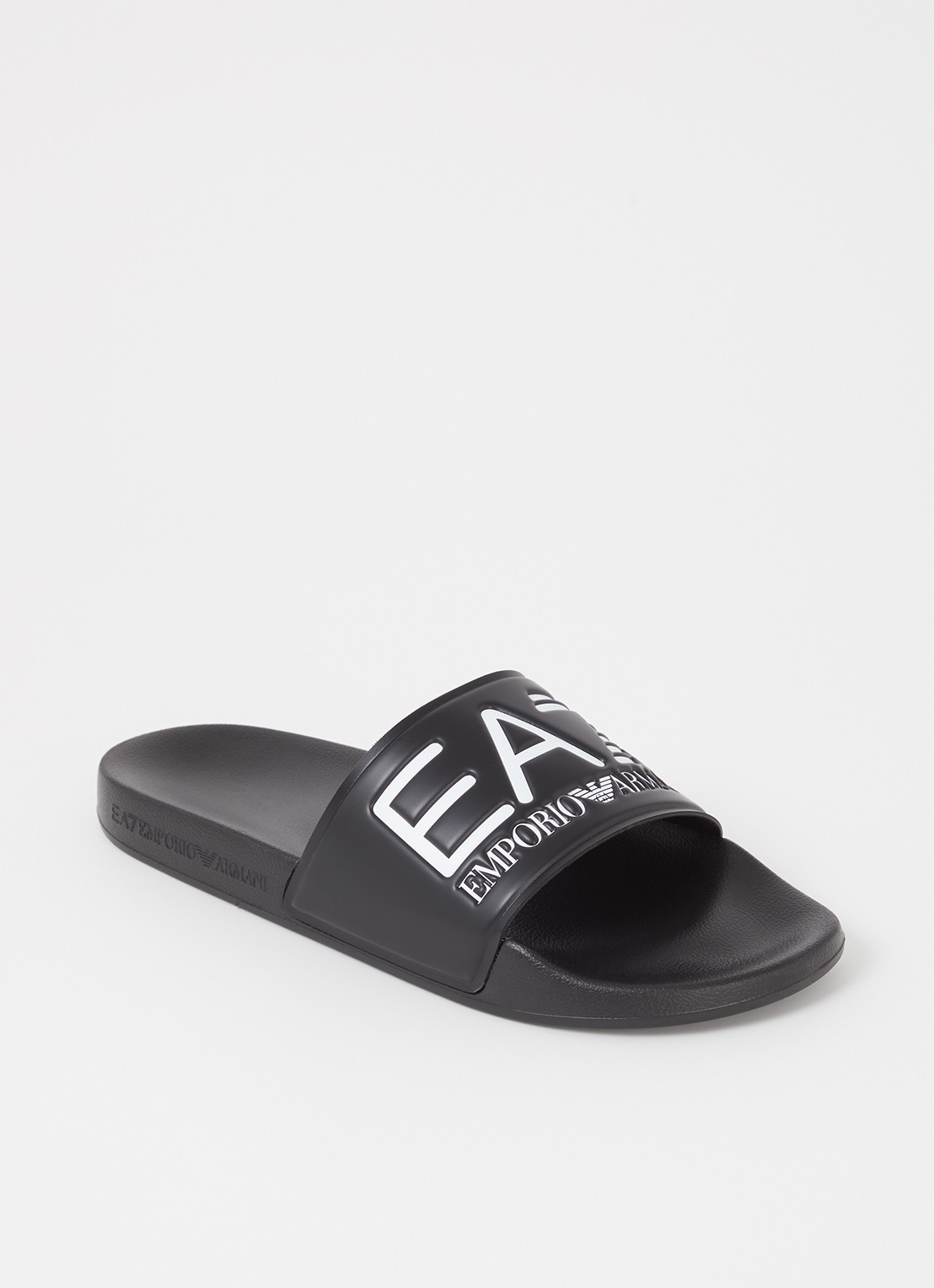 Armani Slipper met logo - voorkant zwart