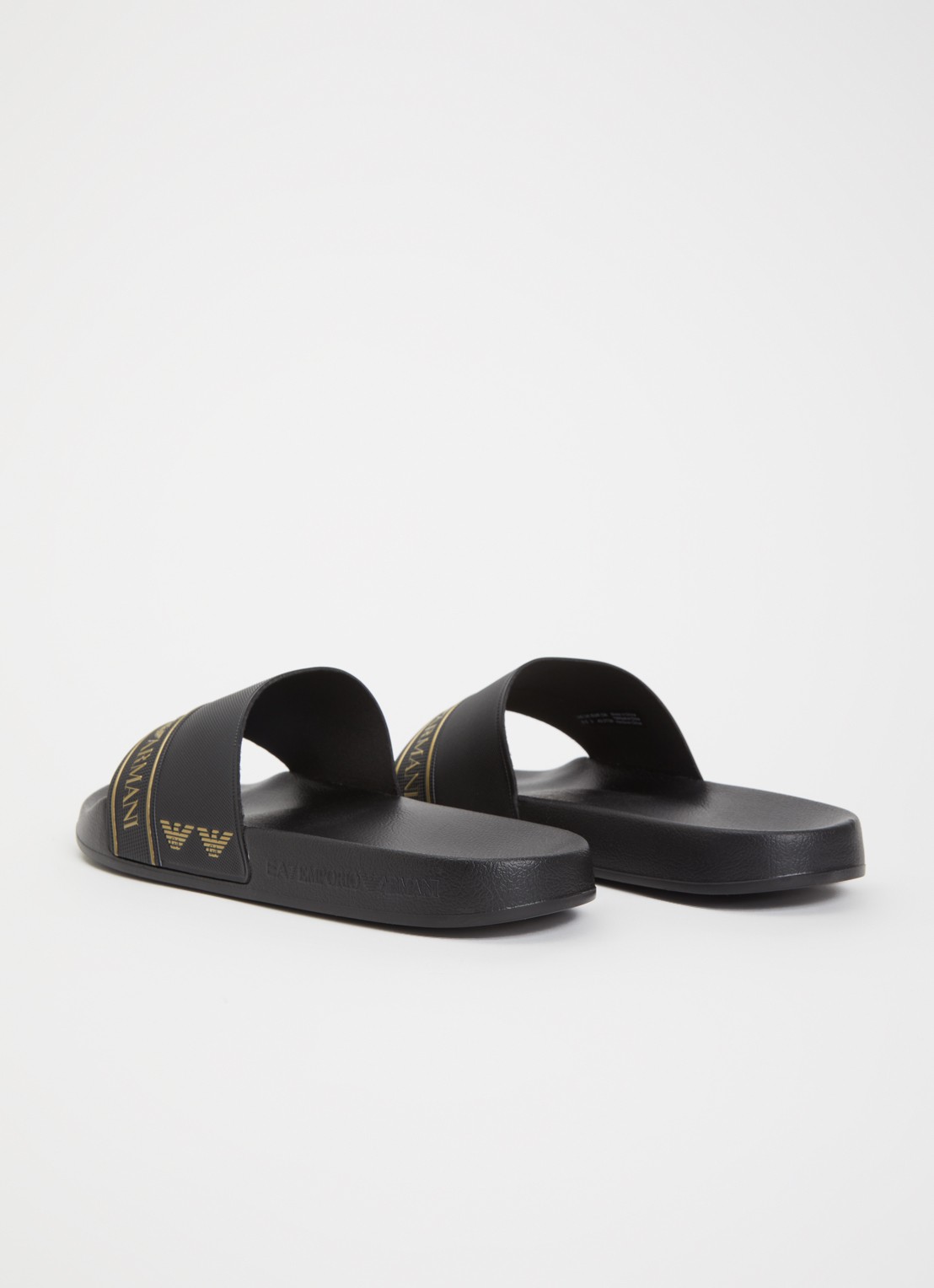 Armani Slipper met logo - achterkant zwart